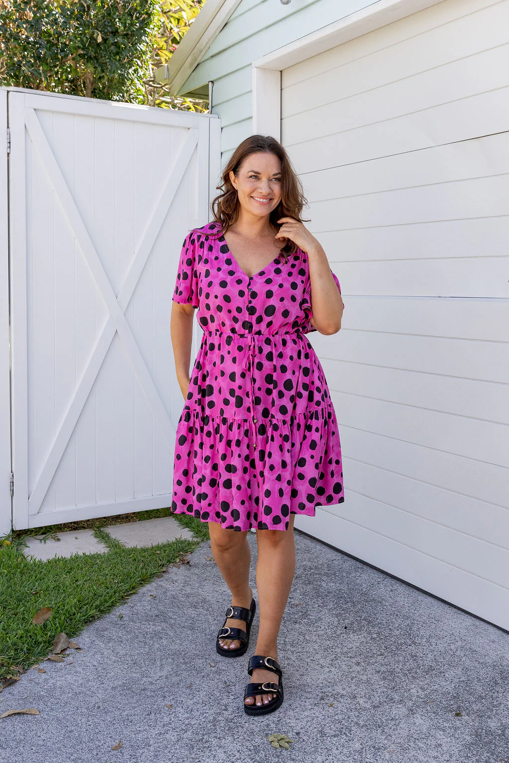 Esmae Dress in Pink Cheetah by Kasey Rainbow - Image 8
