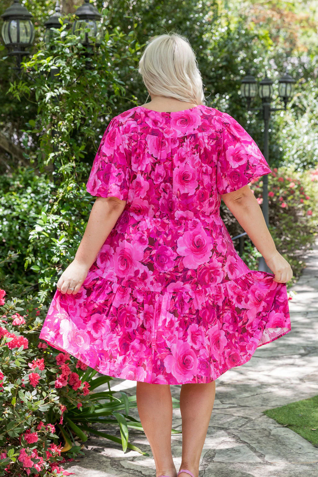 Esmae Dress in Pink Roses - Image 13