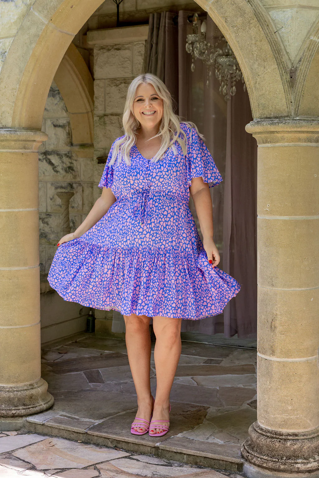 Esmae Dress in Scattered Hearts - Image 3