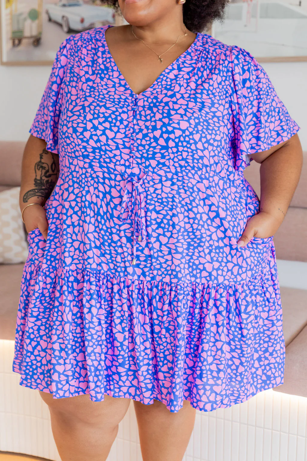 Esmae Dress in Scattered Hearts - Image 5
