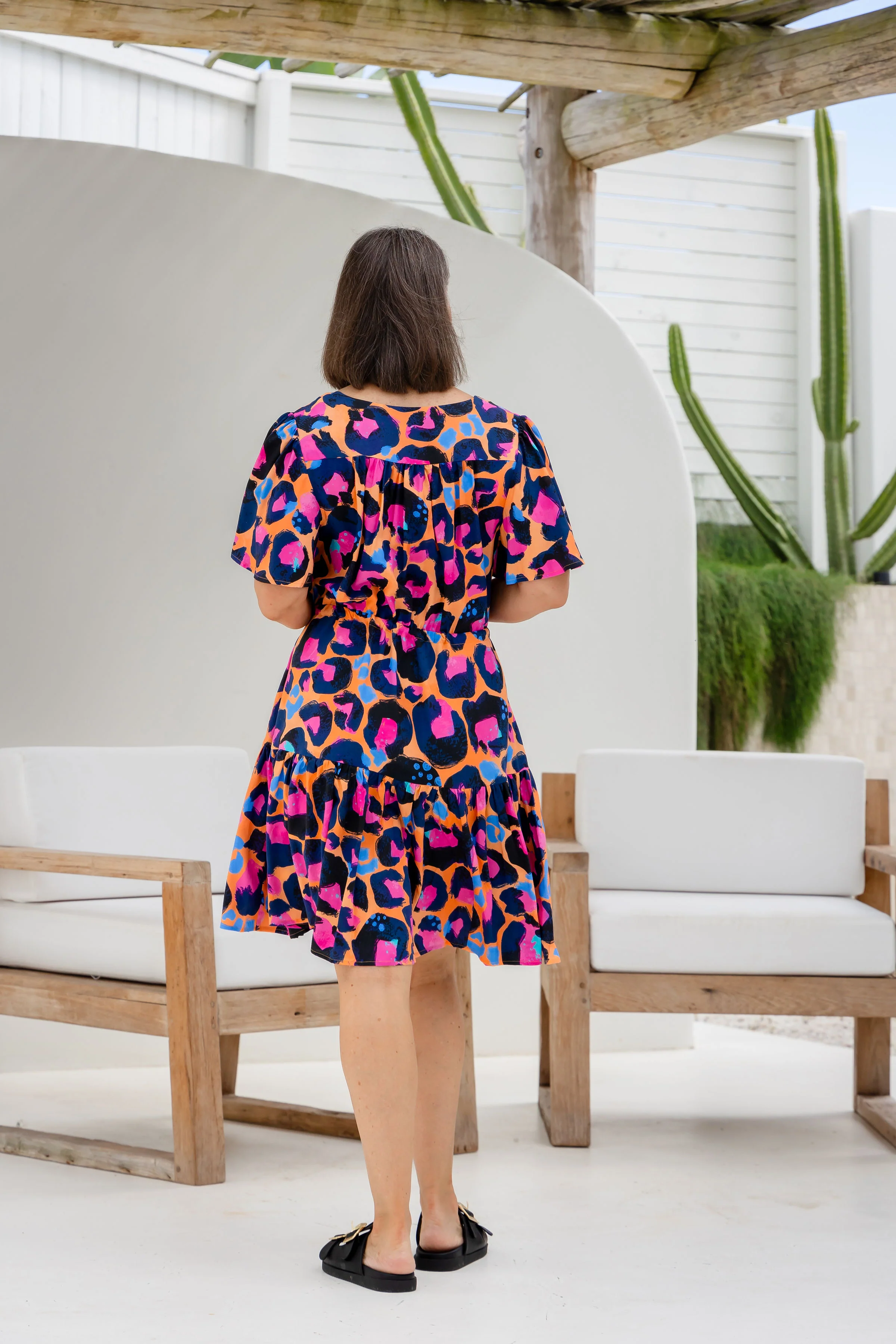 Esmae Dress in Sherbie - Peach Leopard by Kasey Rainbow - Image 13