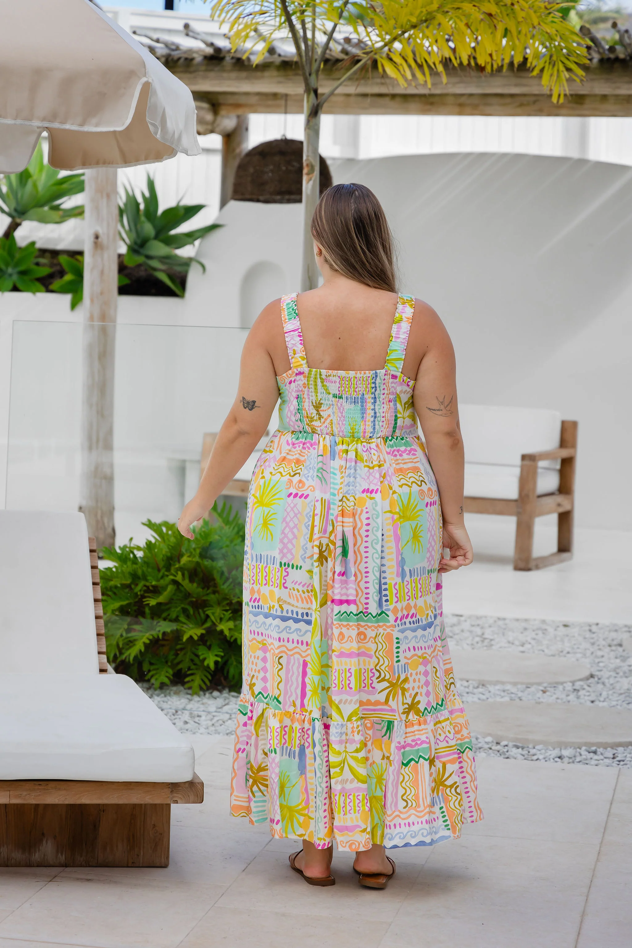 Eva Linen Blend Maxi Dress in Palma - Image 29