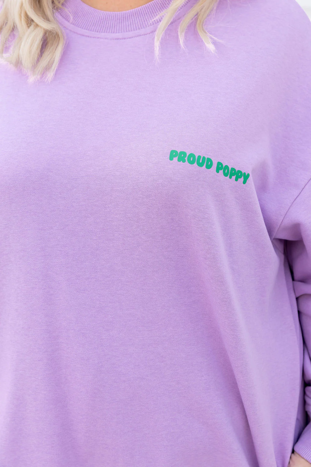 Evan Longline Sweatshirt in Good Vibes Lilac - Image 6
