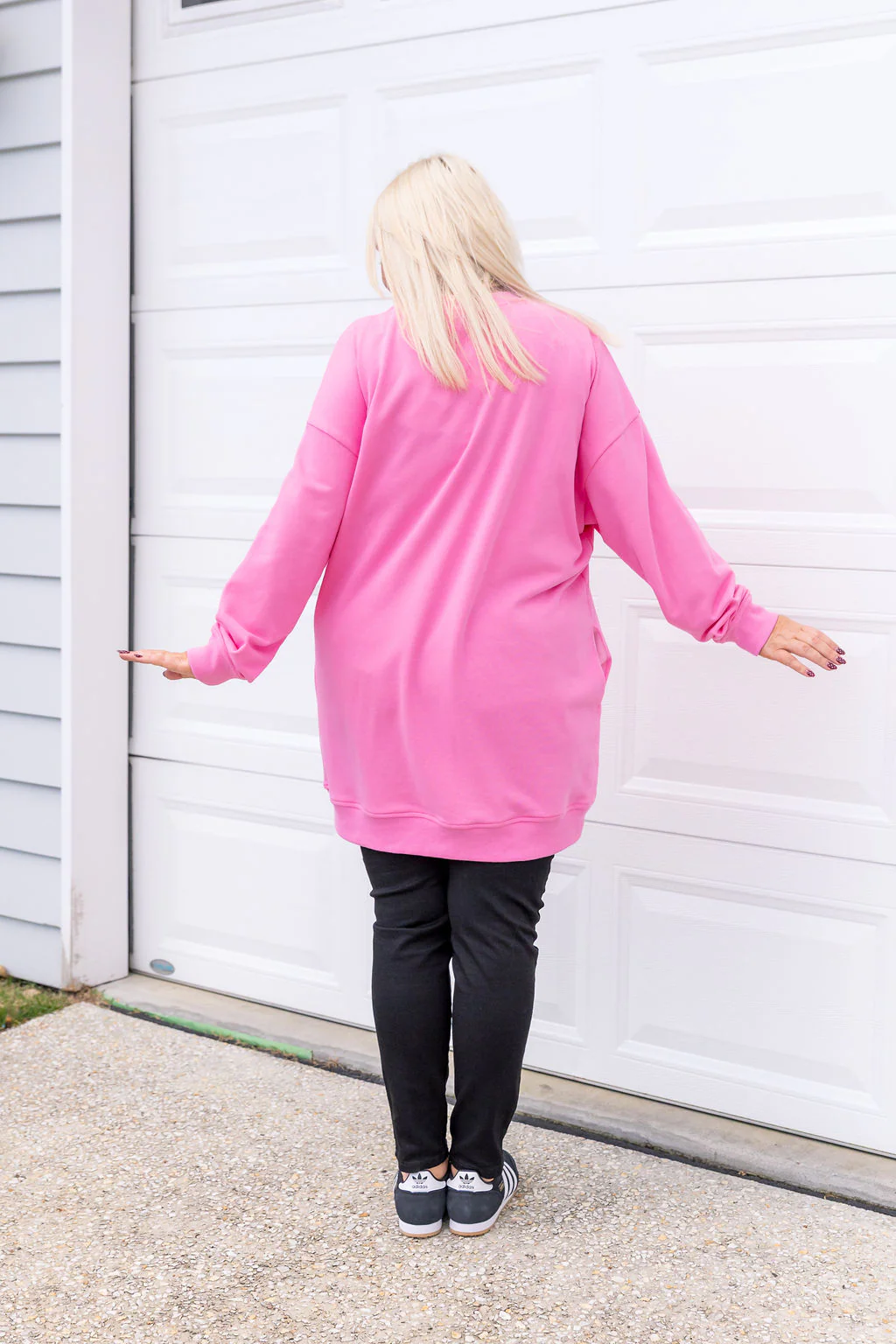 Evan Longline Sweatshirt in Loud Pink by Kasey Rainbow - Image 11