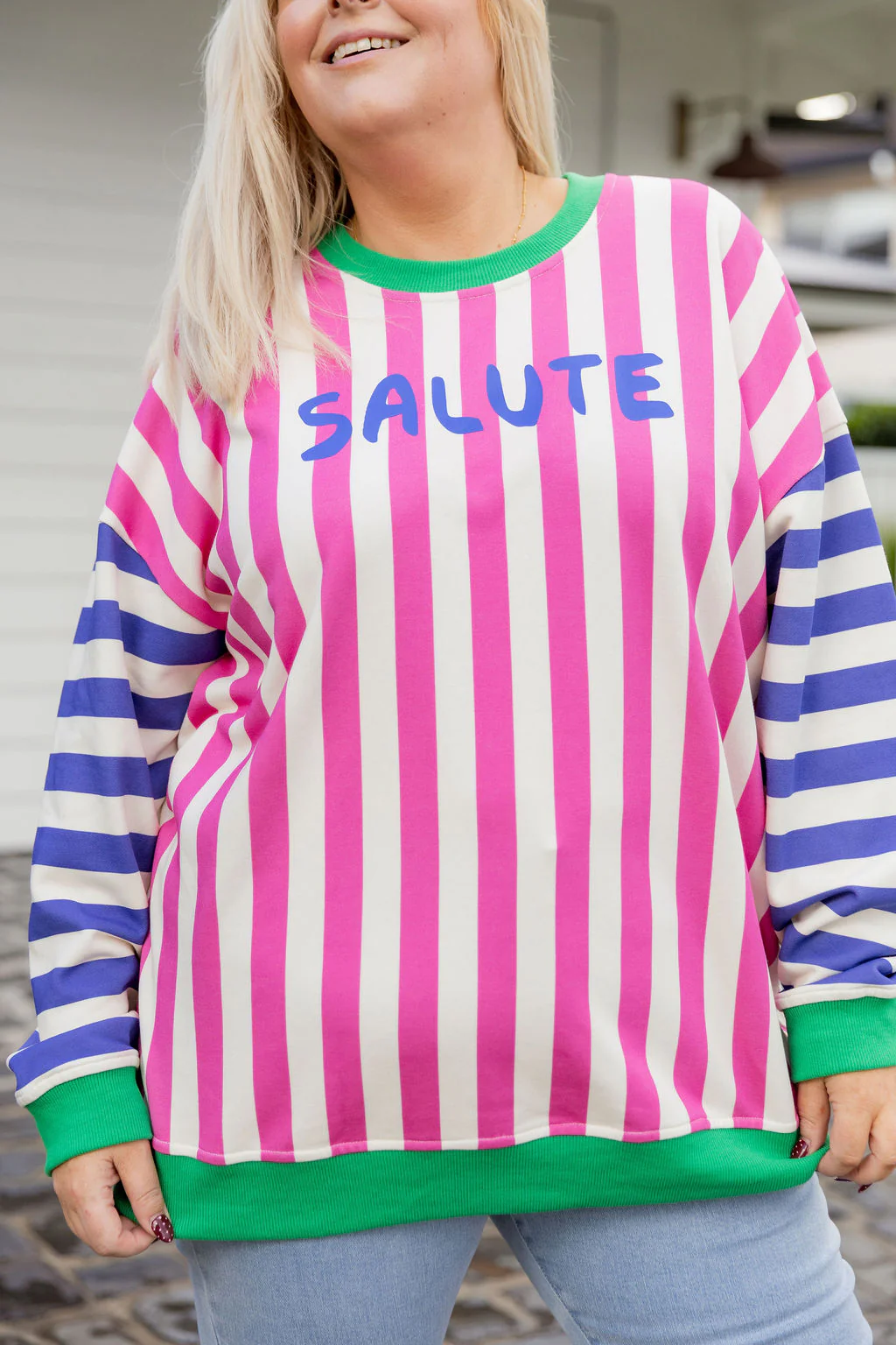 Evan Sweatshirt in Salute Stripes - Image 9