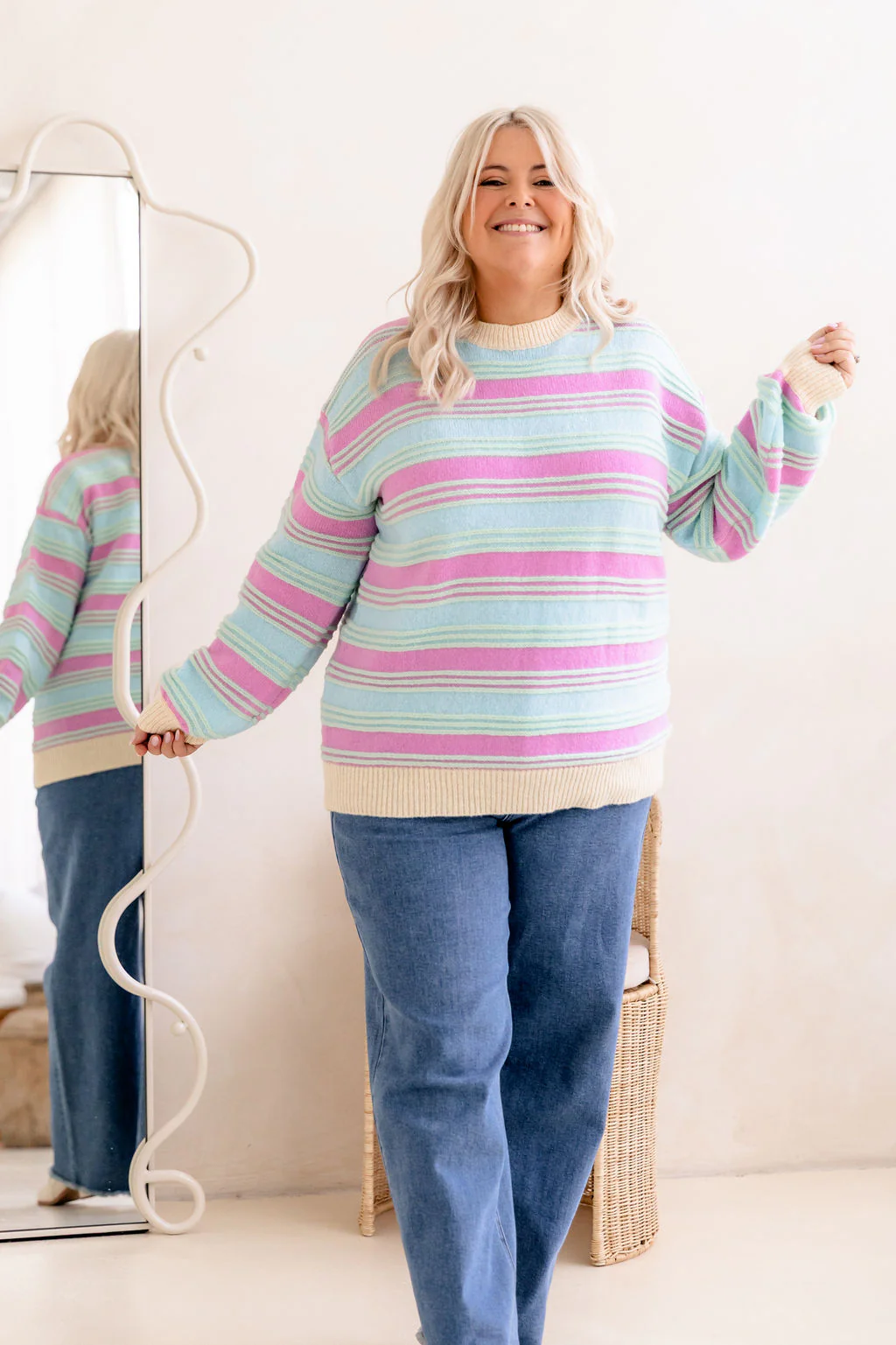 Fizz Knit in Pastel Stripes - Image 4