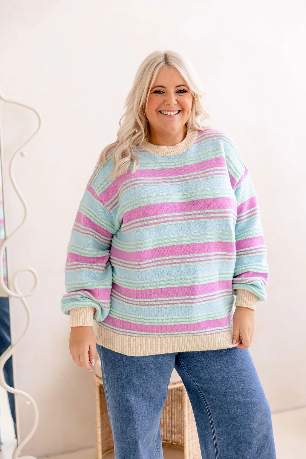 Fizz Knit in Pastel Stripes - Image 5