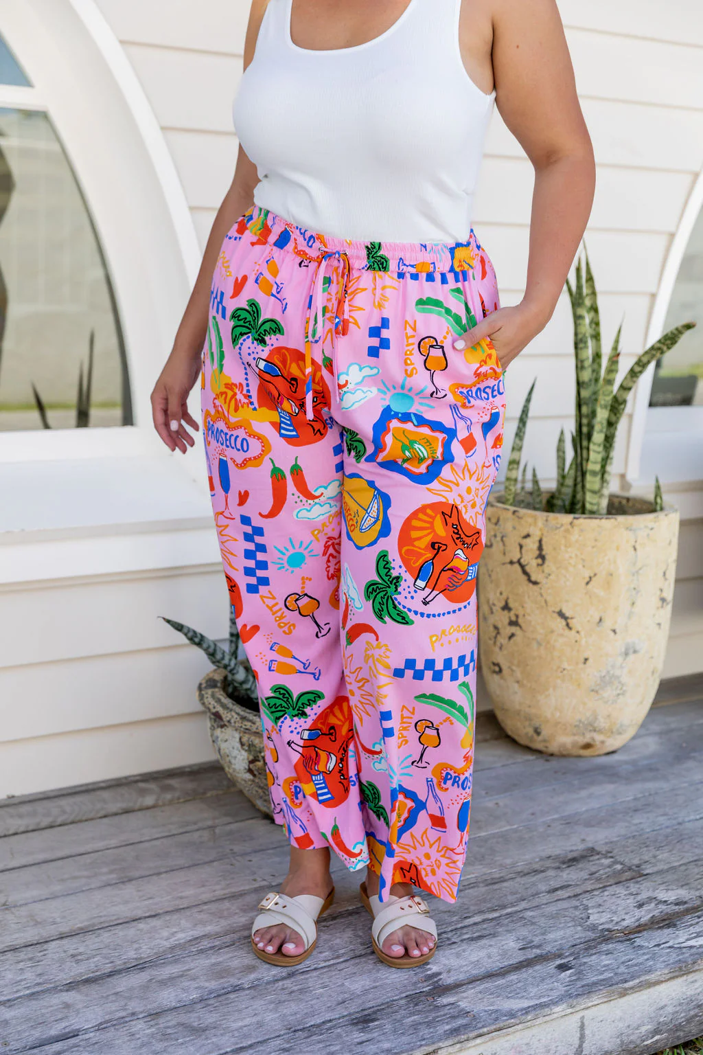 Gina Linen Blend Pant in Cin Cin - Image 3
