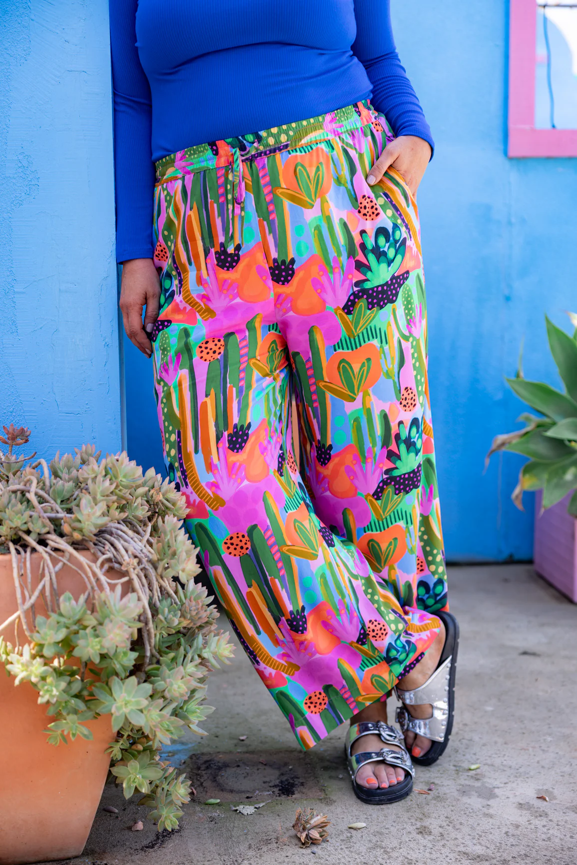 Gina Pant in Neon Cactus Country by Deb McNaughton - Image 2