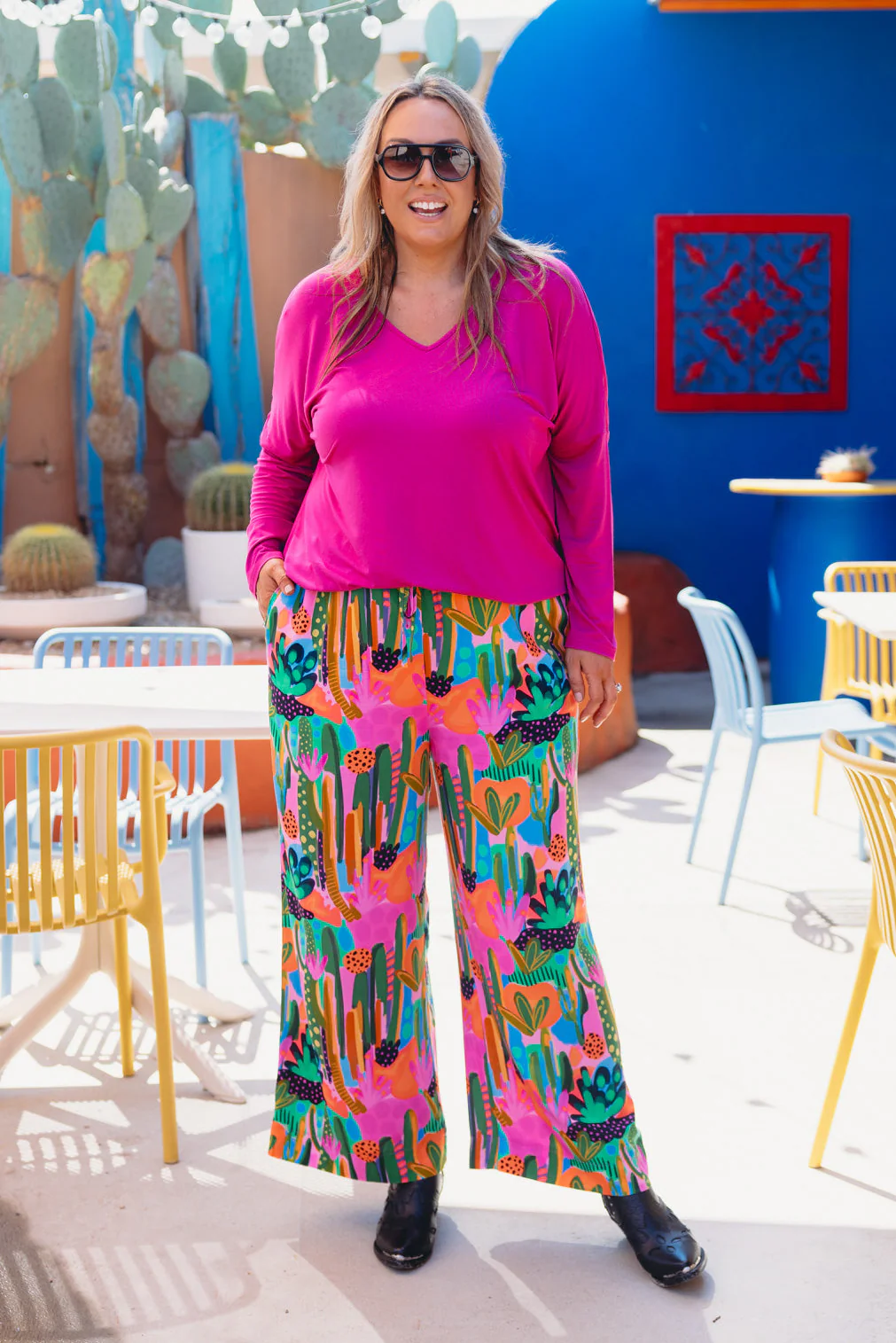 Gina Pant in Neon Cactus Country by Deb McNaughton - Image 5