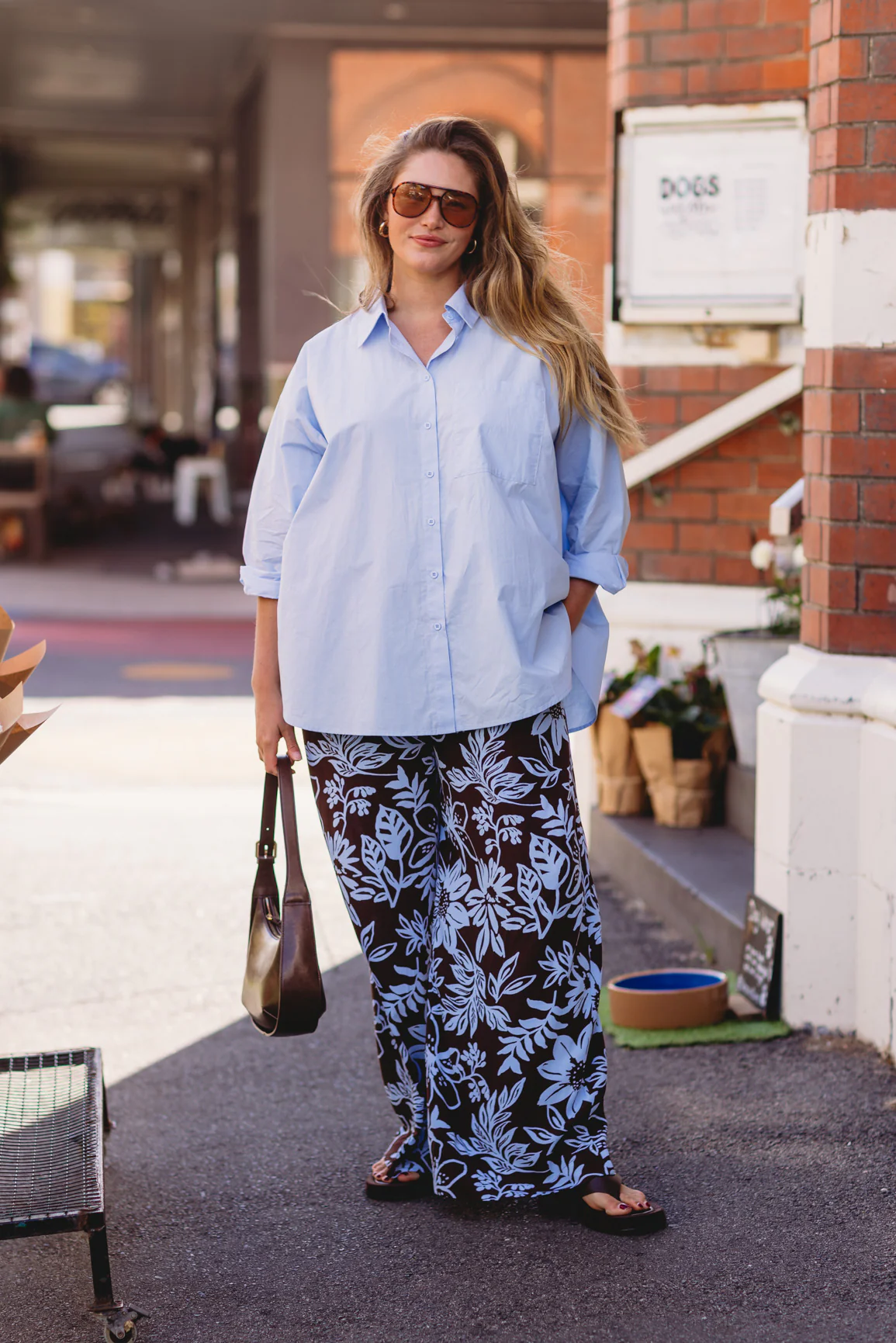 Gina Pants in in Blue Lani Chocolate - Image 19
