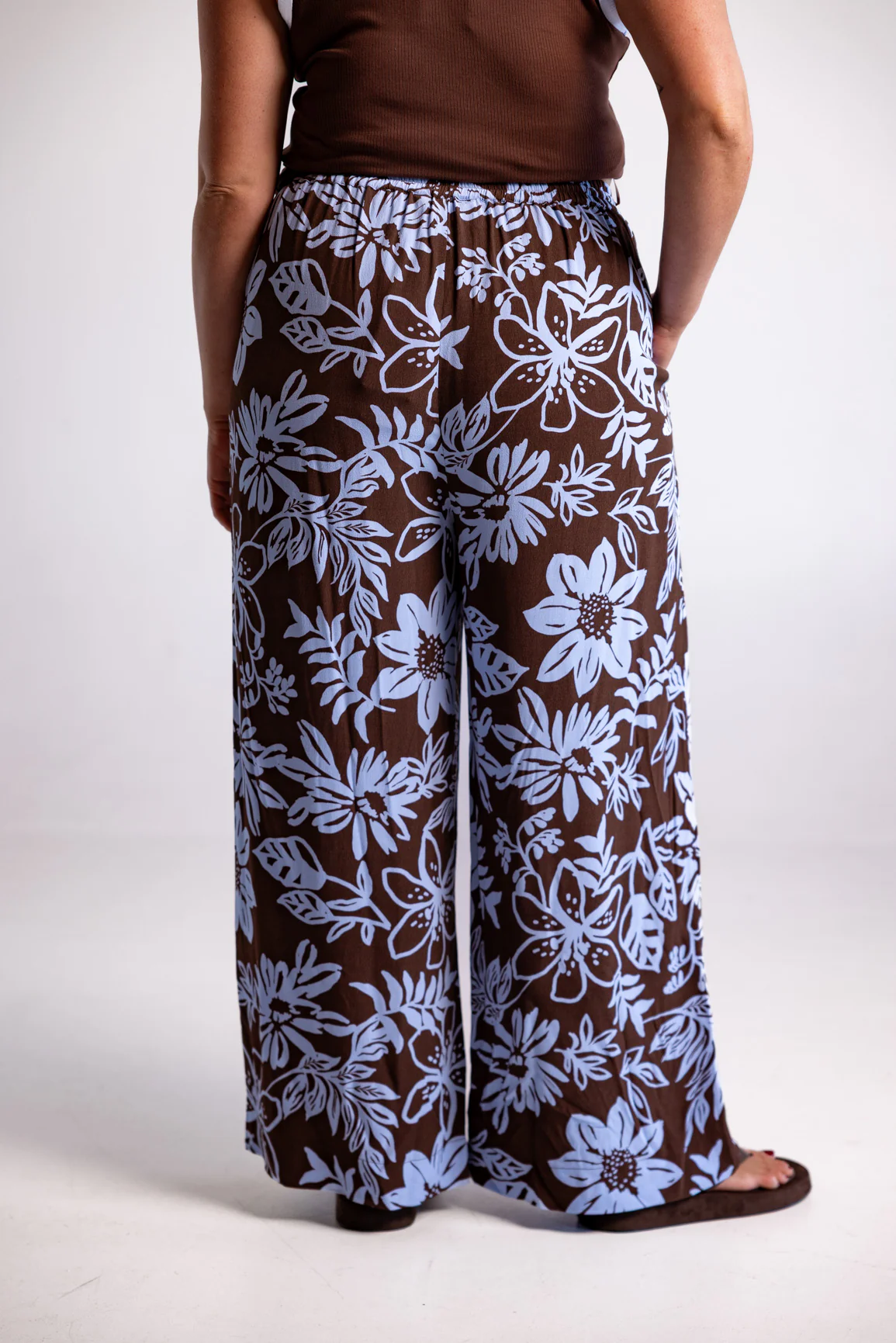 Gina Pants in in Blue Lani Chocolate - Image 4