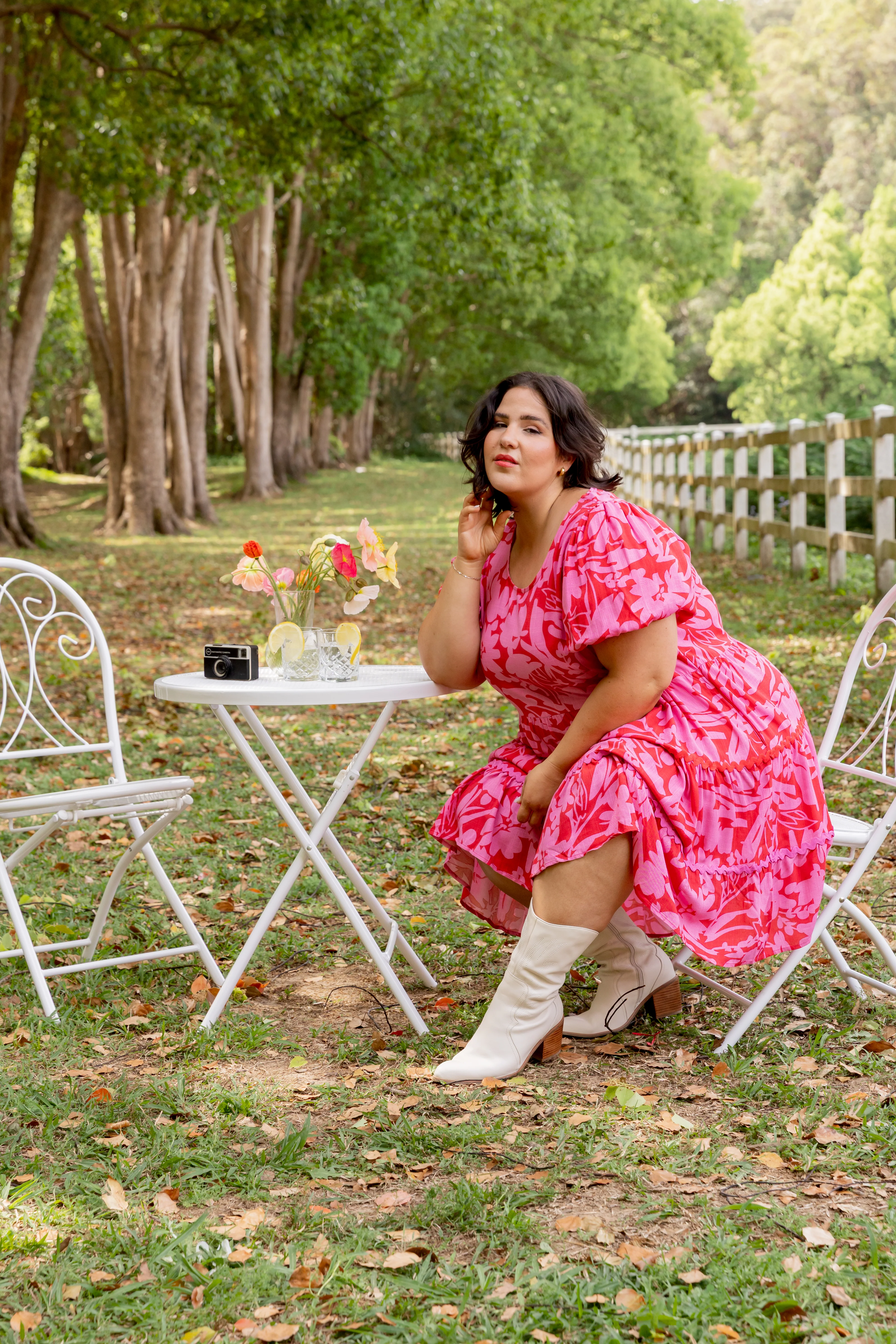 Greta Linen Blend Party Dress in Fiesta - Image 20