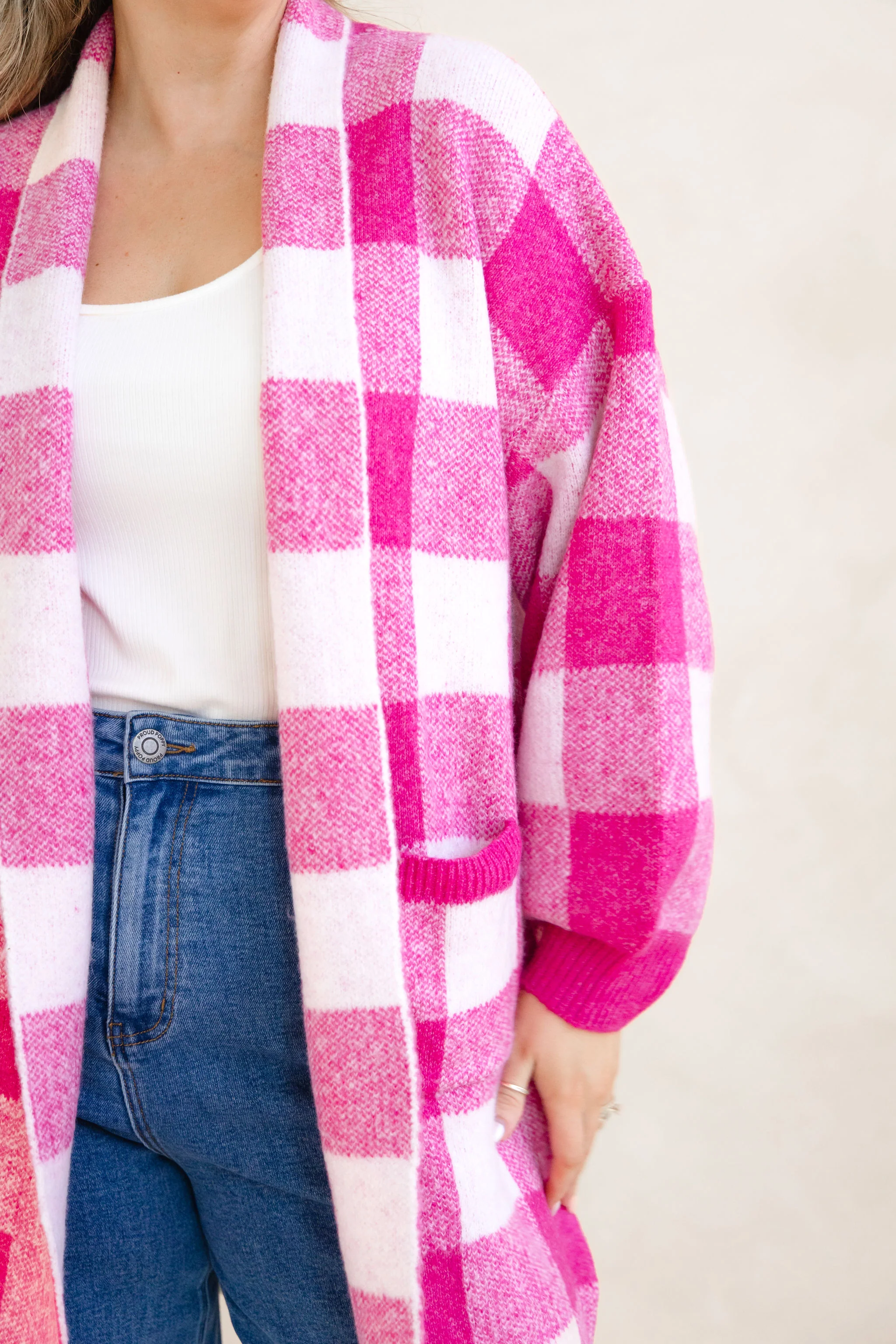 Hampton Knit in Pink Gingham - Image 6