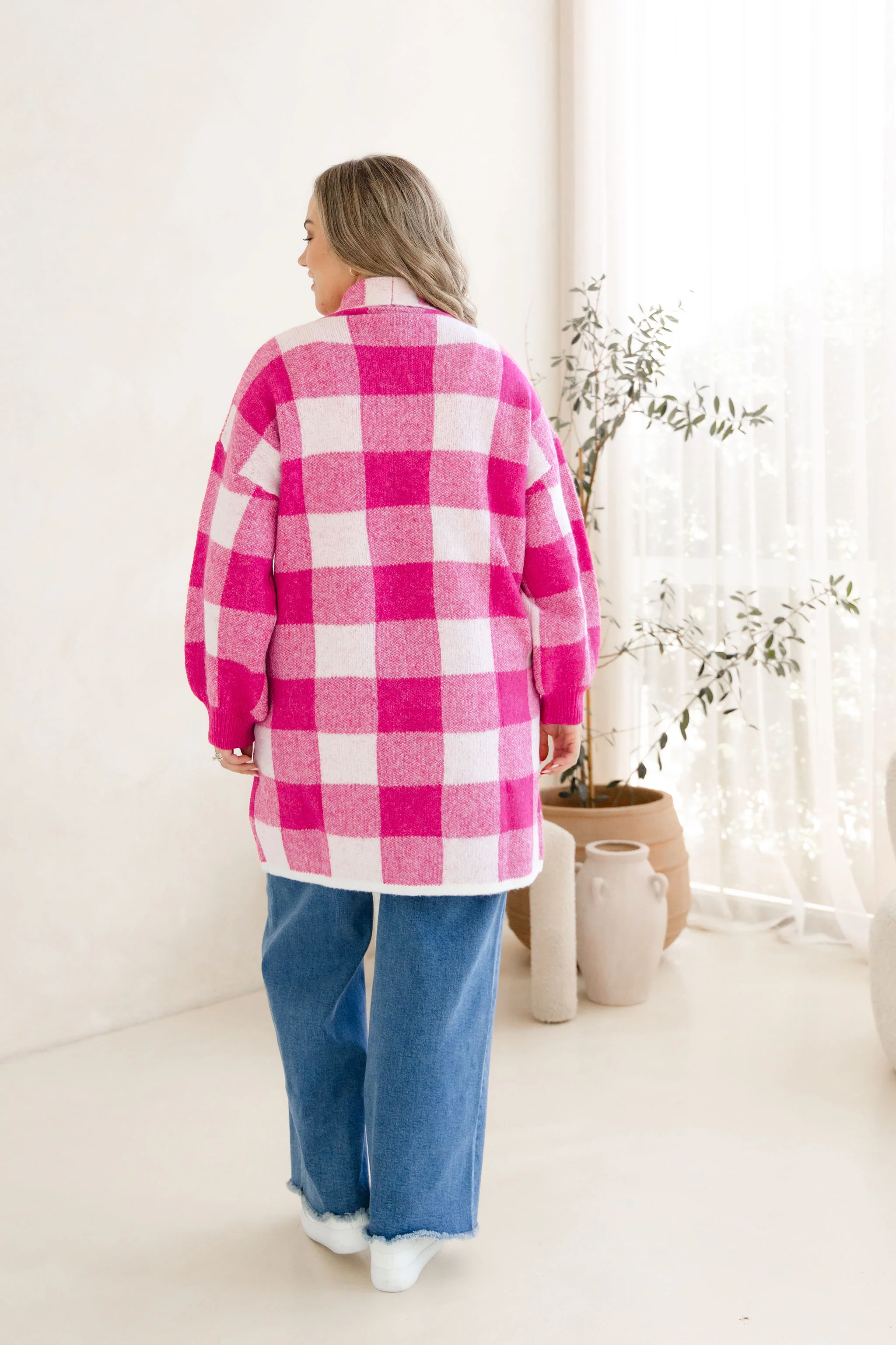 Hampton Knit in Pink Gingham - Image 8