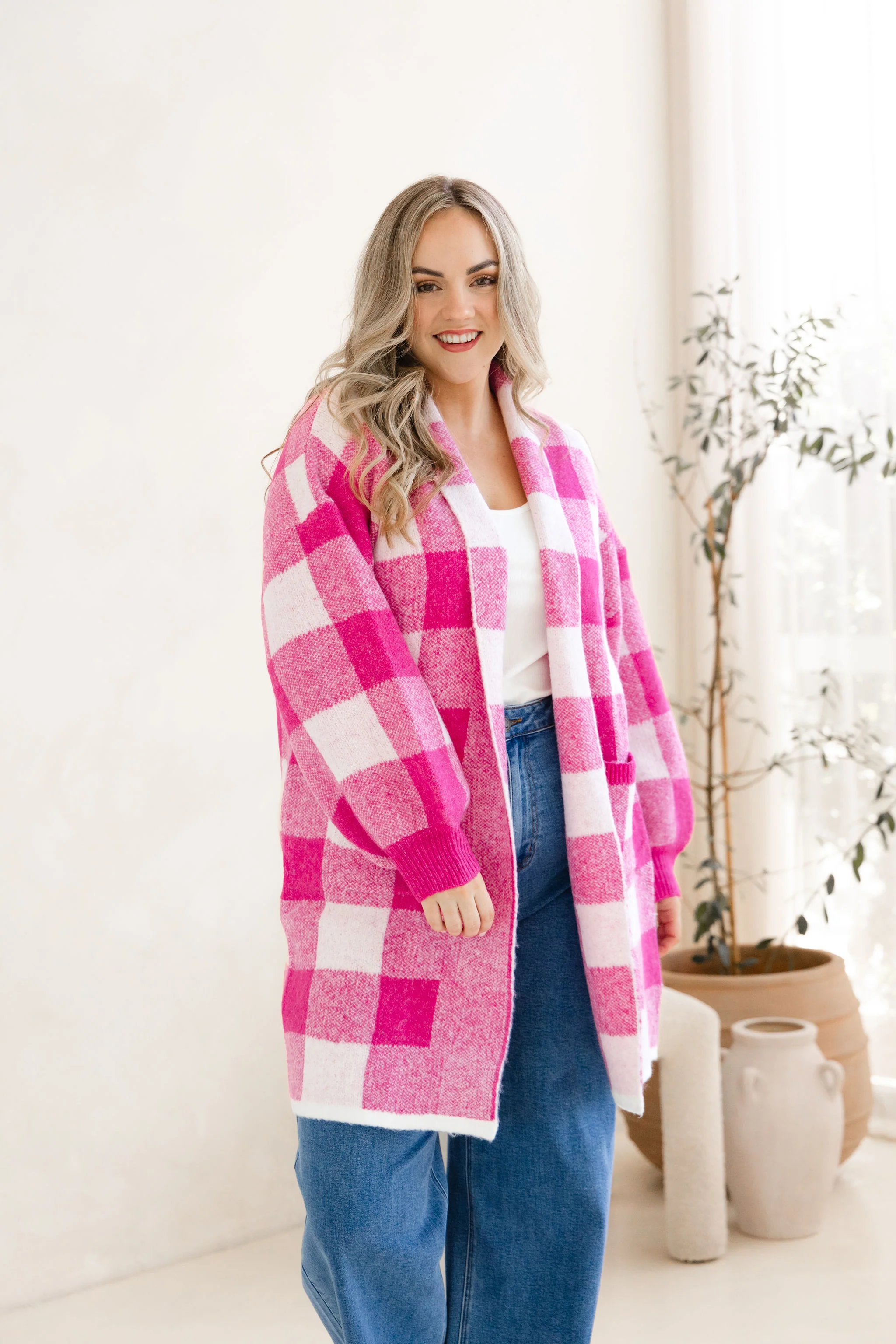 Hampton Knit in Pink Gingham - Image 9