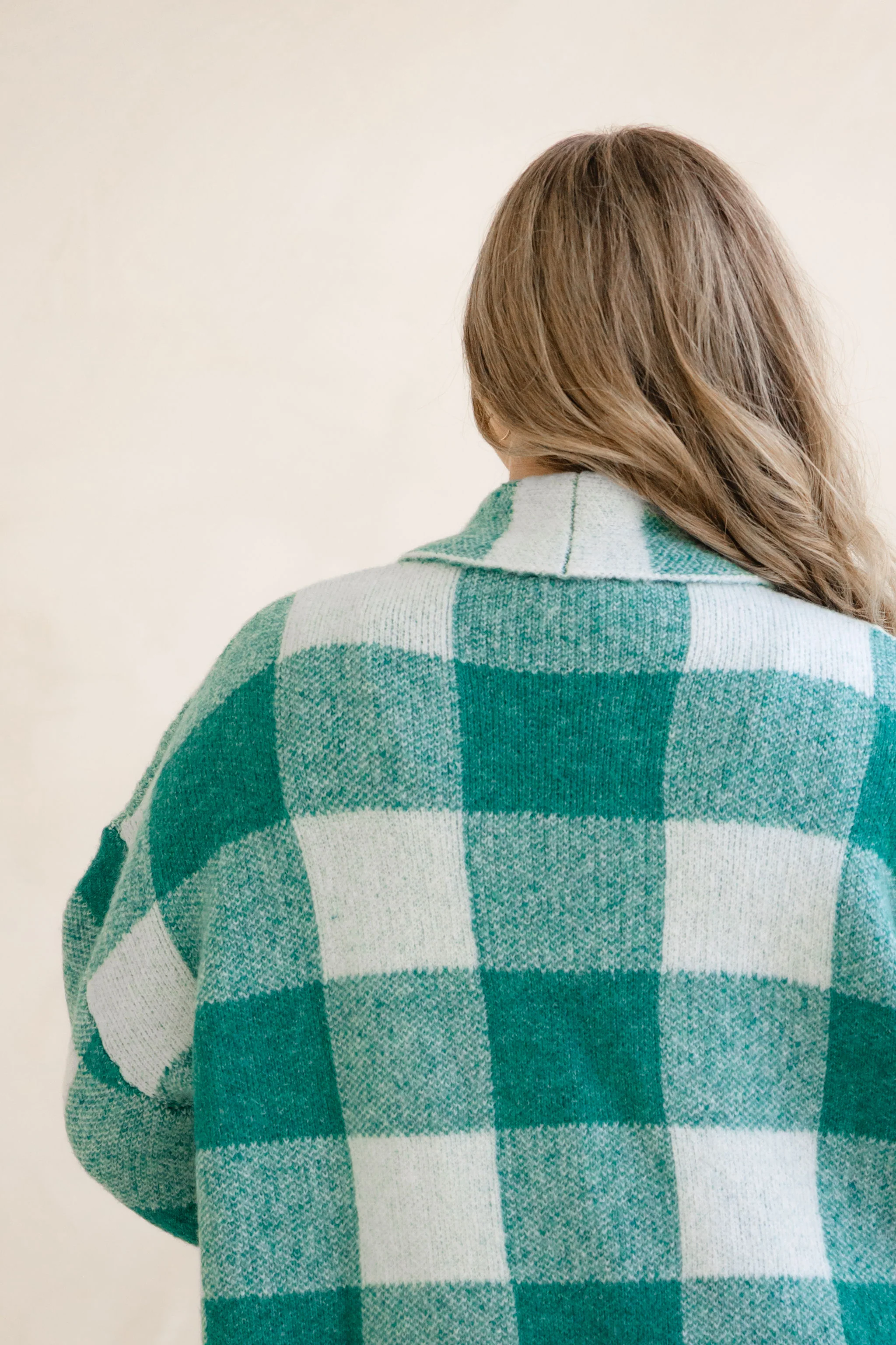 Hampton Knit in Teal Gingham - Image 8