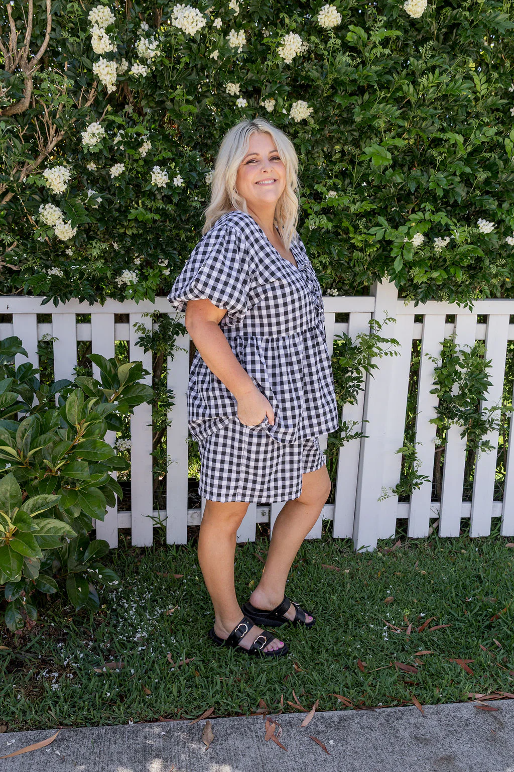 Harlow Short in Black Gingham - Image 10