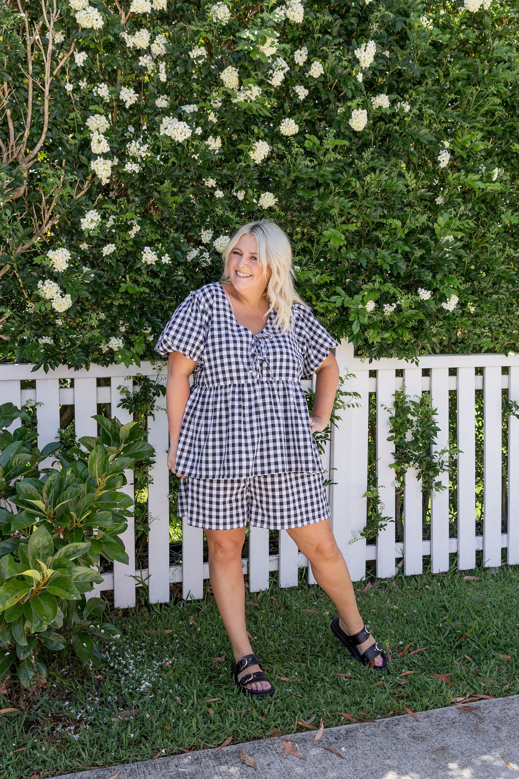 Harlow Short in Black Gingham - Image 12