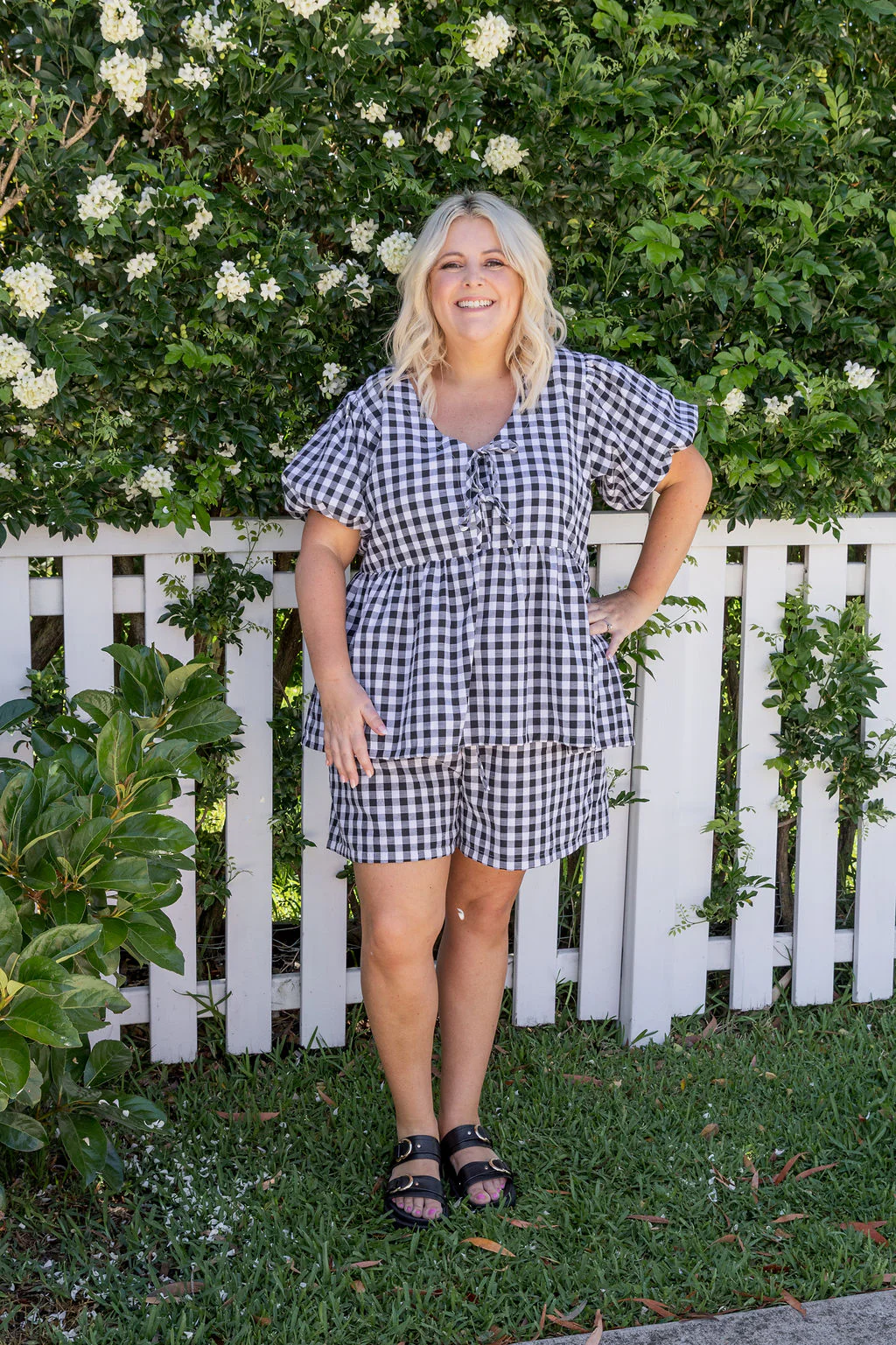 Harlow Short in Black Gingham - Image 14