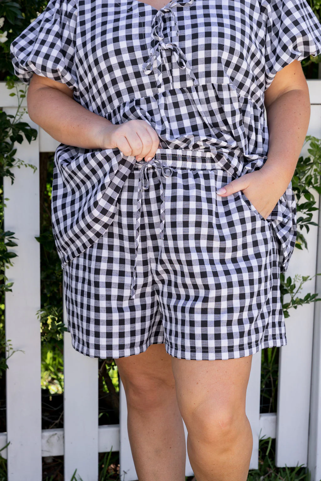 Harlow Short in Black Gingham - Image 5