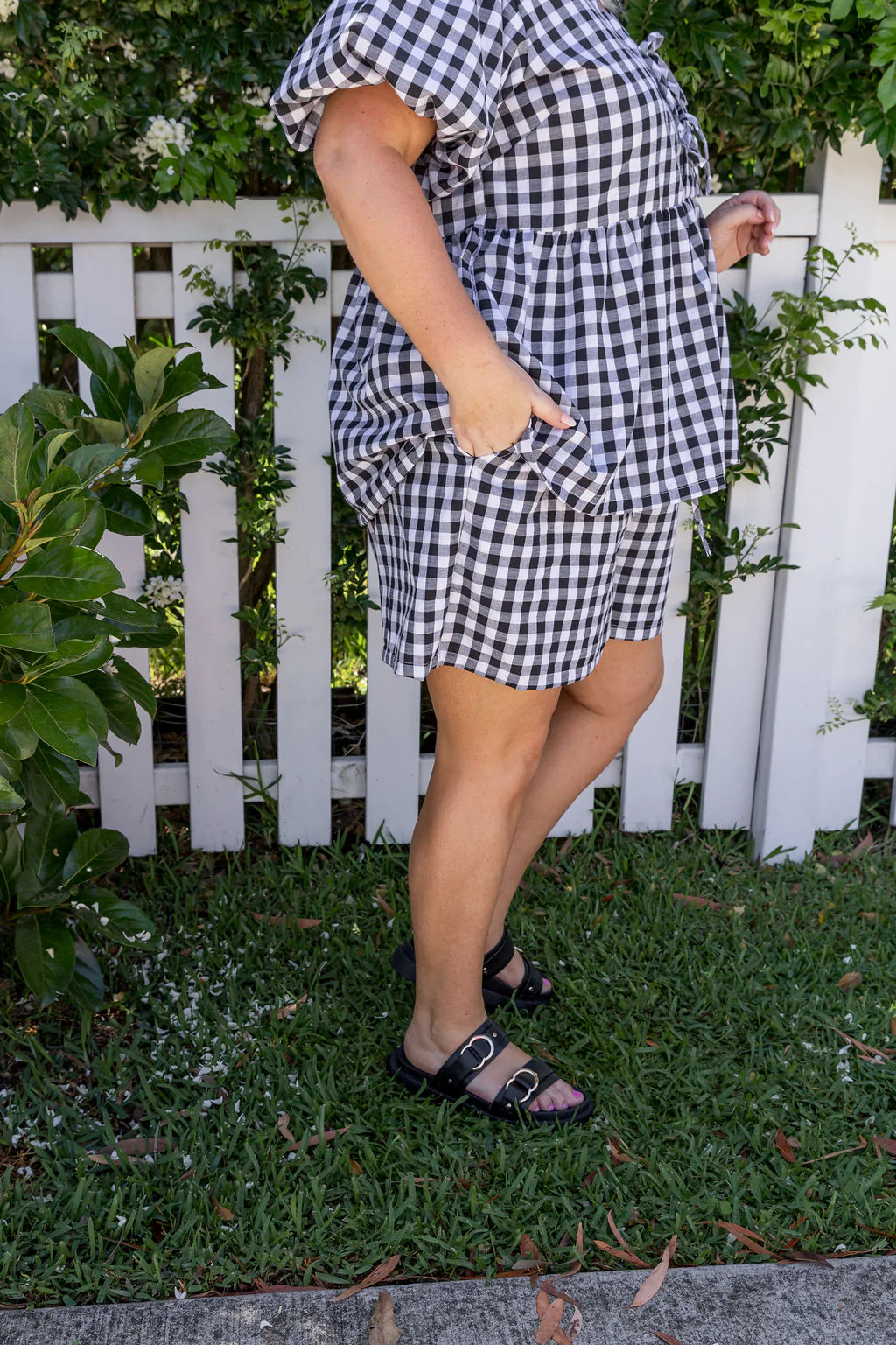 Harlow Short in Black Gingham - Image 8