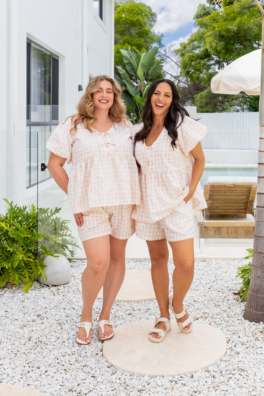Harlow Short in Peach Gingham - Image 15