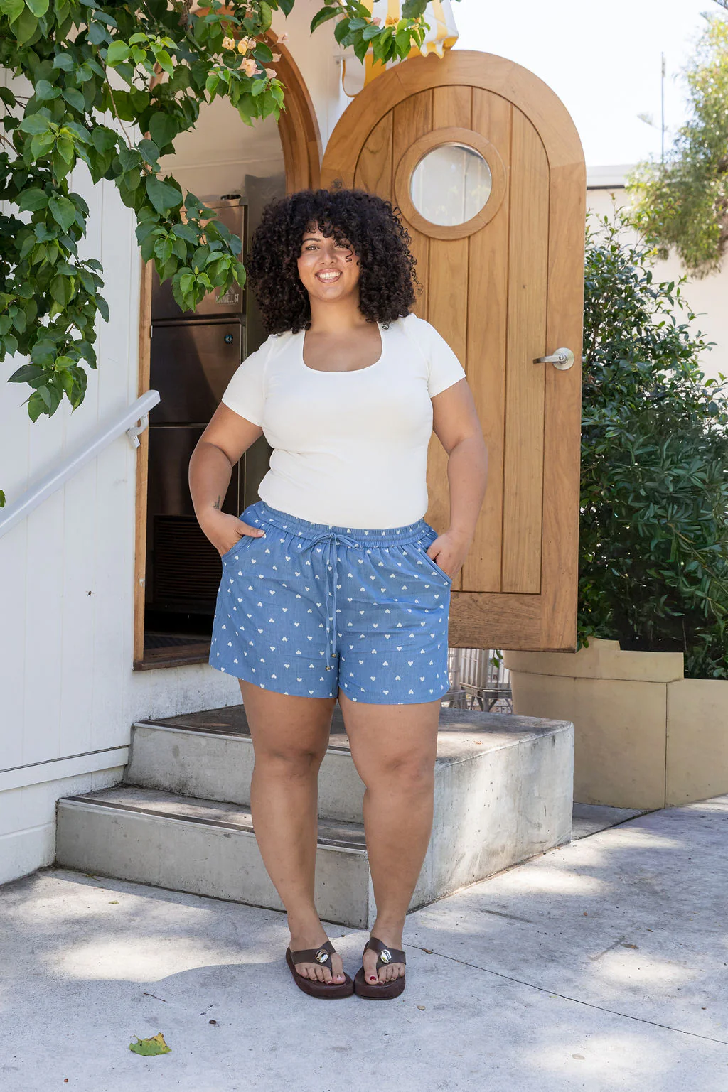 Harlow Shorts in Chambray Hearts - Image 23