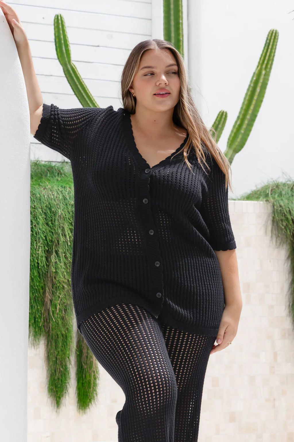Harry Knit Top in Black - Image 2