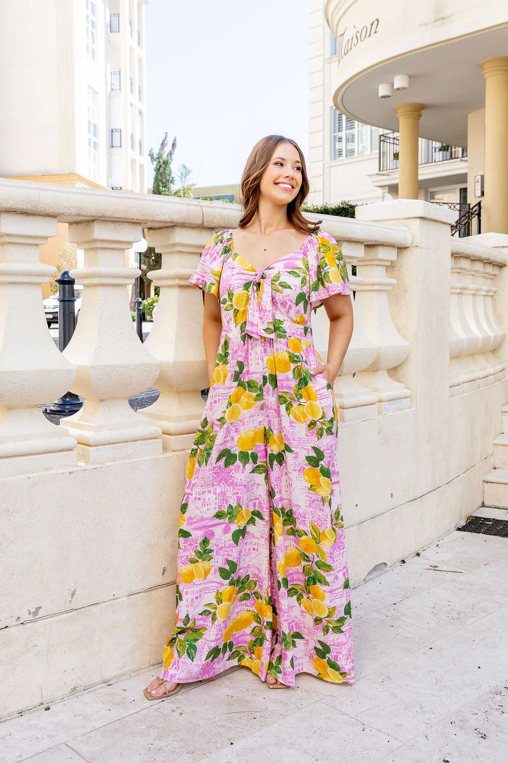 Hazel Linen Blend Jumpsuit in Themis - Image 18