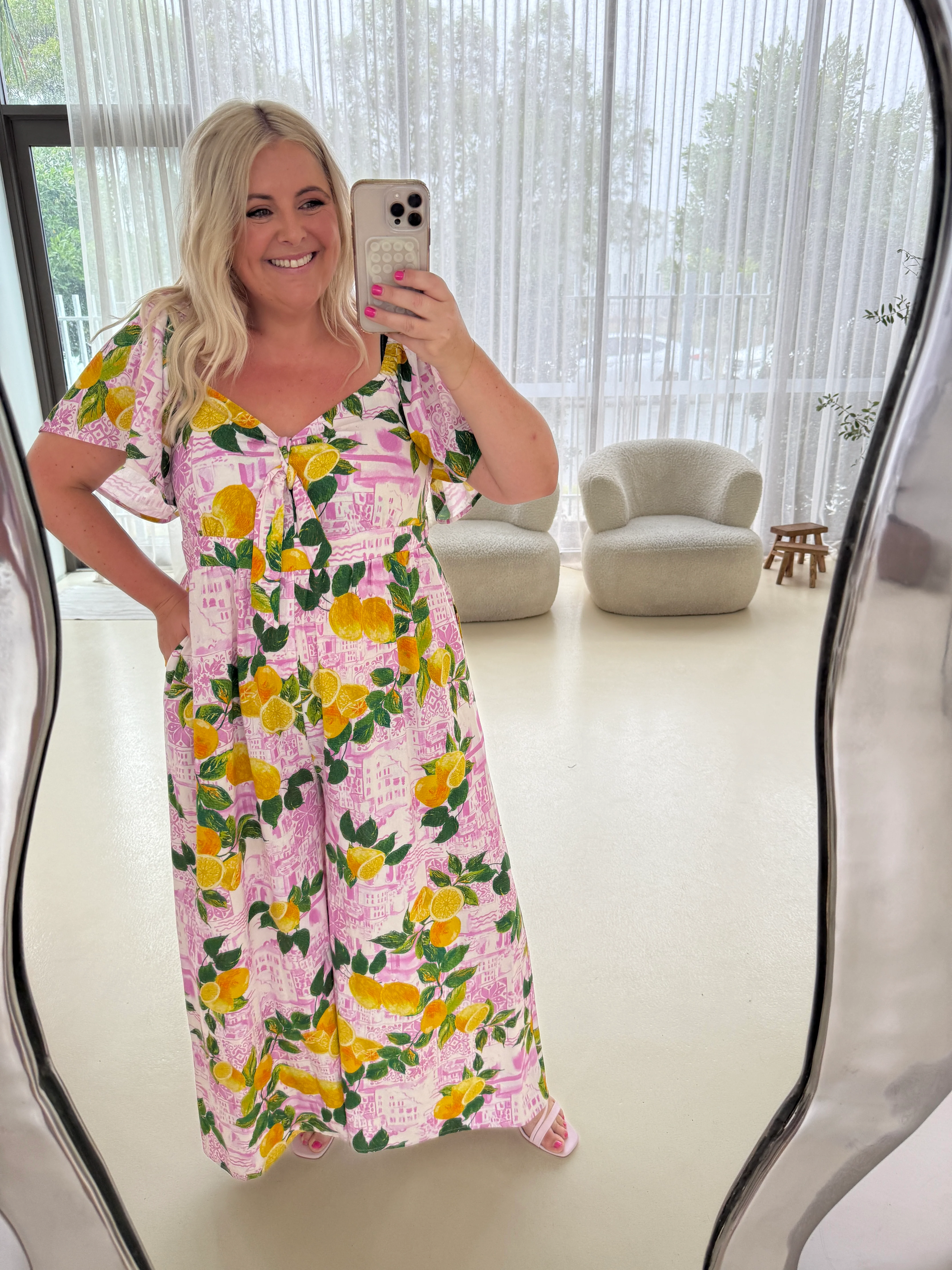 Hazel Linen Blend Jumpsuit in Themis - Image 2