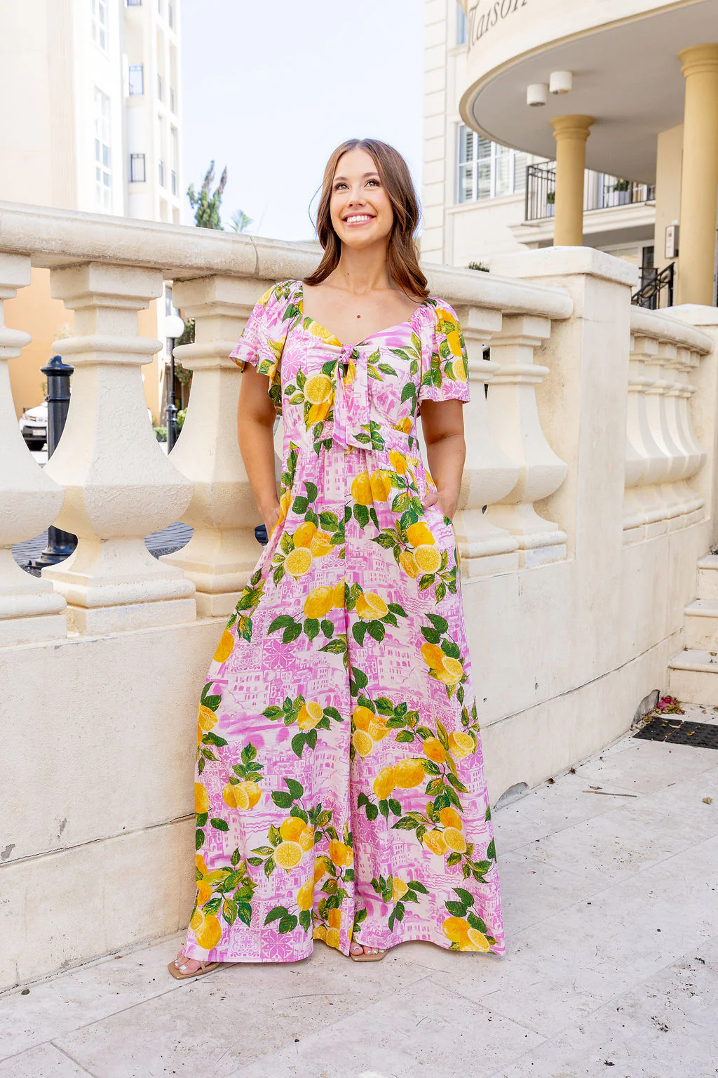 Hazel Linen Blend Jumpsuit in Themis - Image 3