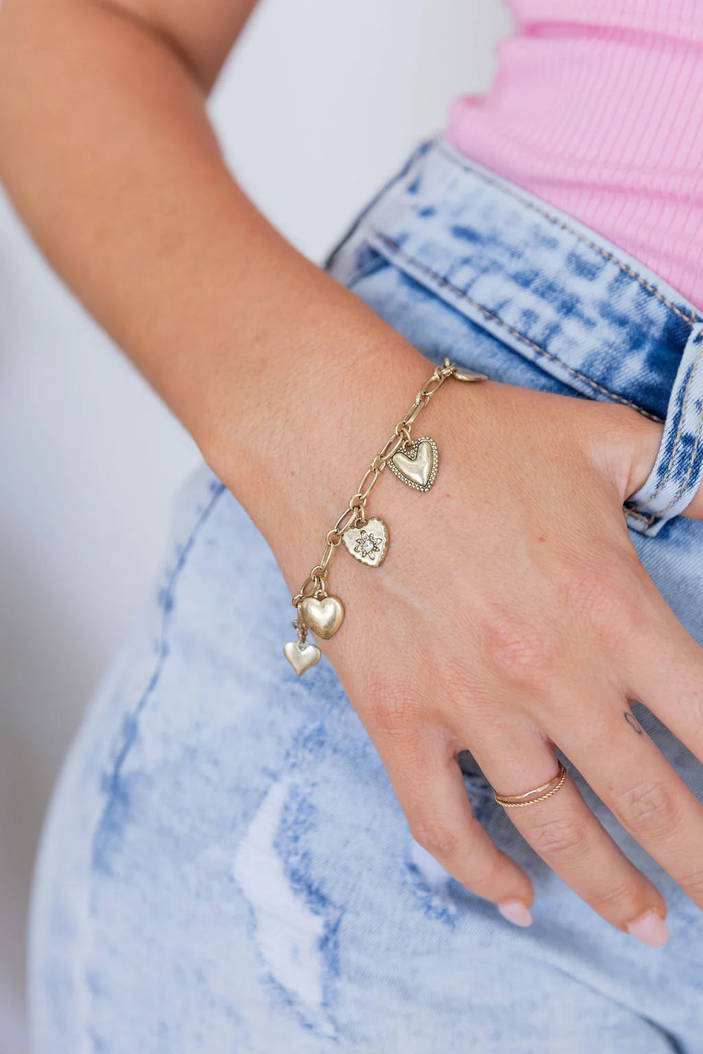 Hearts Charm Bracelet - Image 4