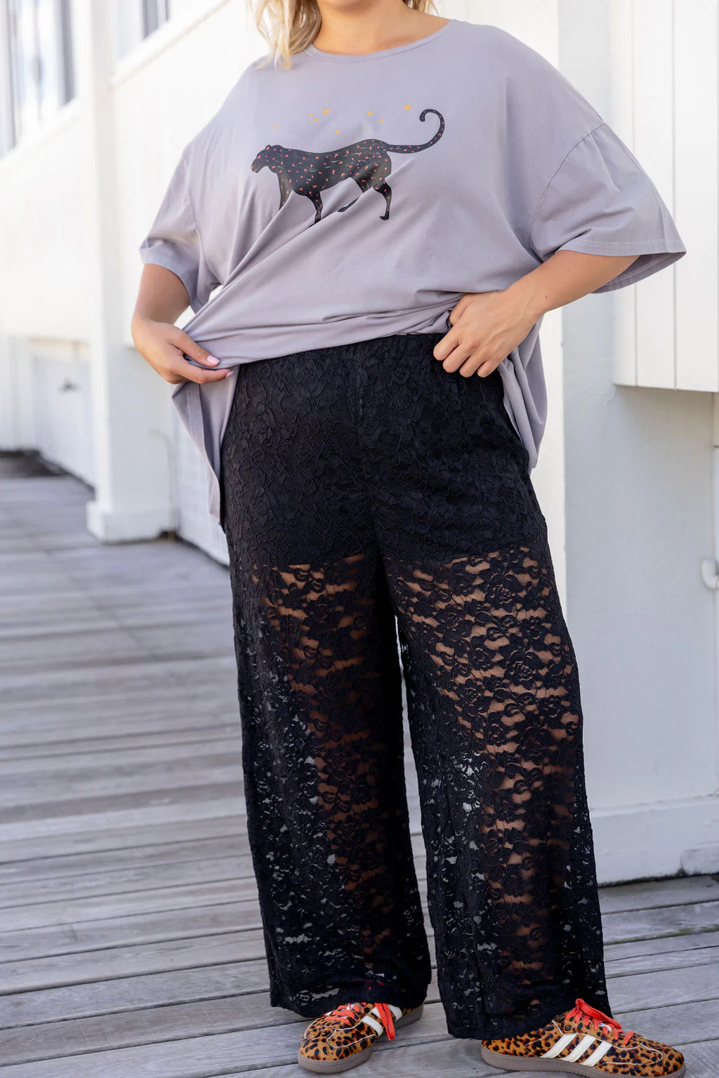 Honey Lace Pant in Black - Image 5