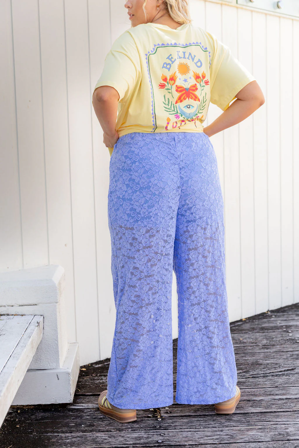 Honey Lace Pant in Blue - Image 10