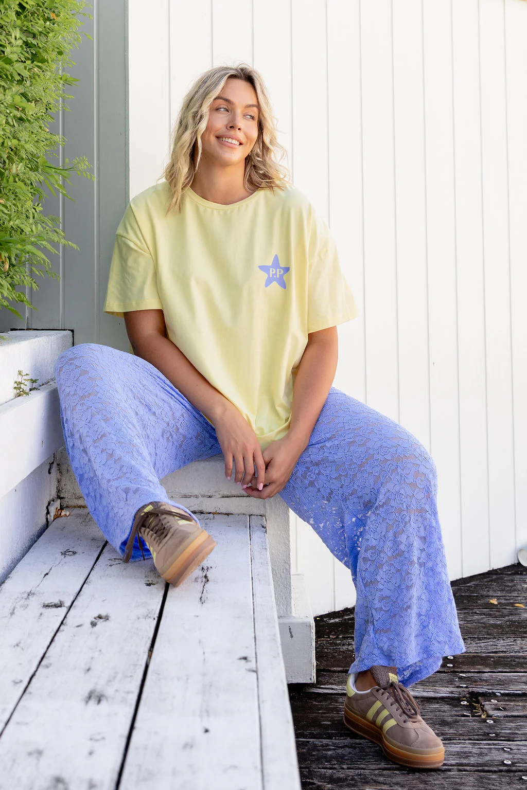 Honey Lace Pant in Blue - Image 2