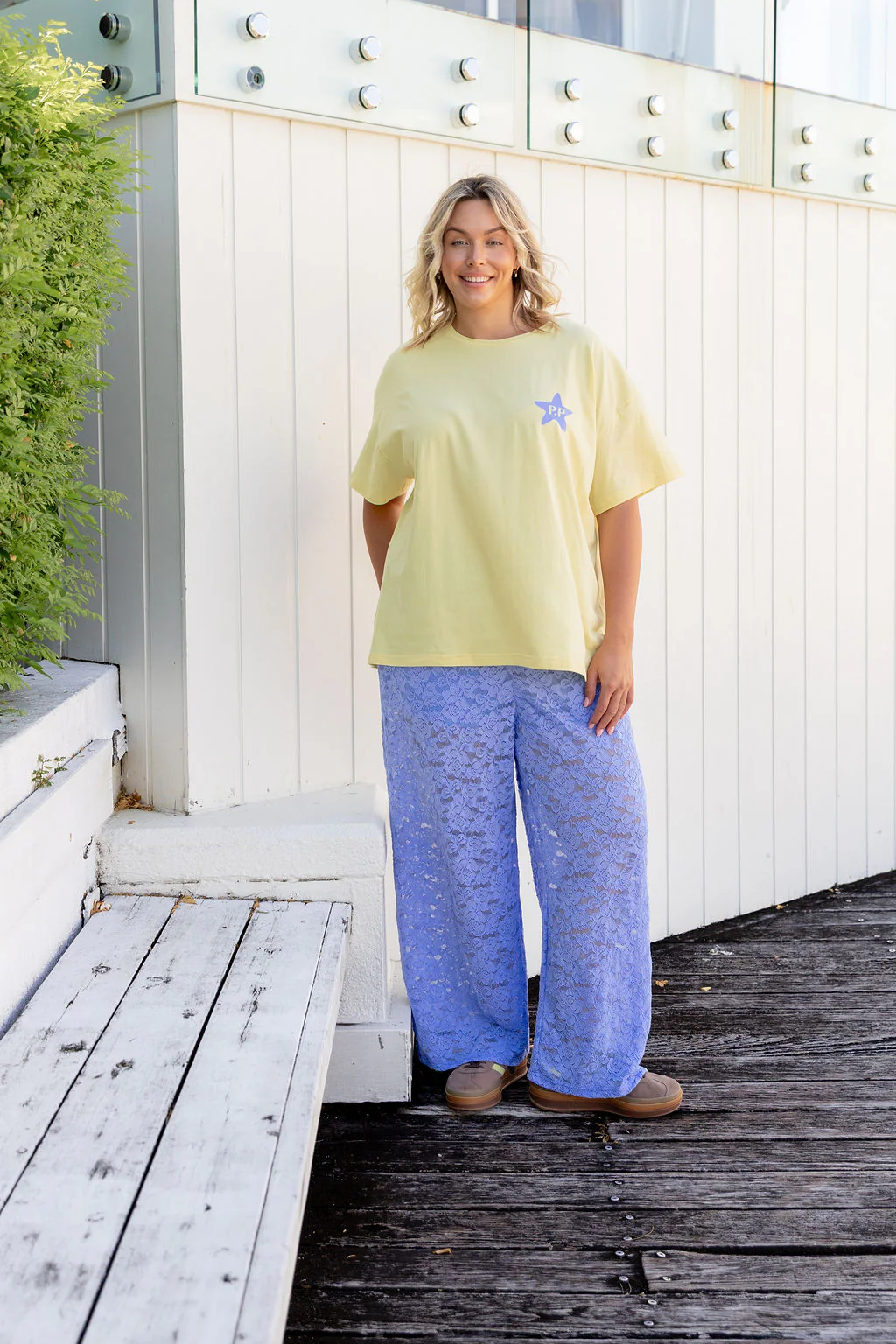 Honey Lace Pant in Blue - Image 4