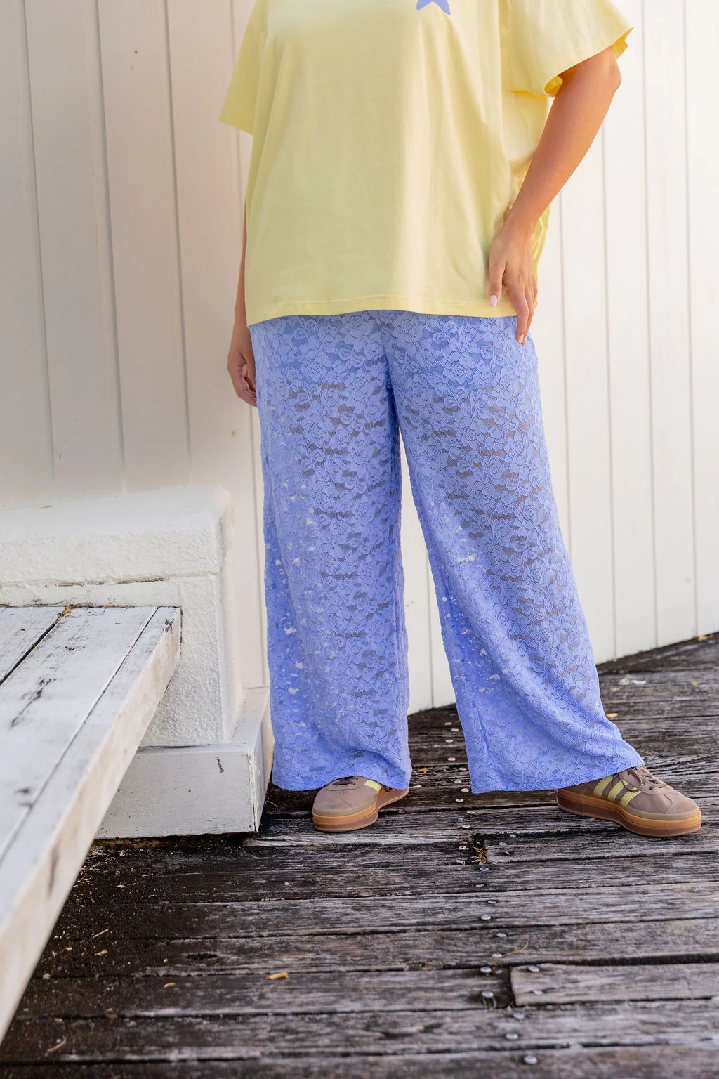 Honey Lace Pant in Blue - Image 6