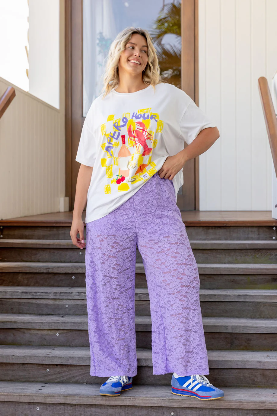 Honey Lace Pant in Lilac