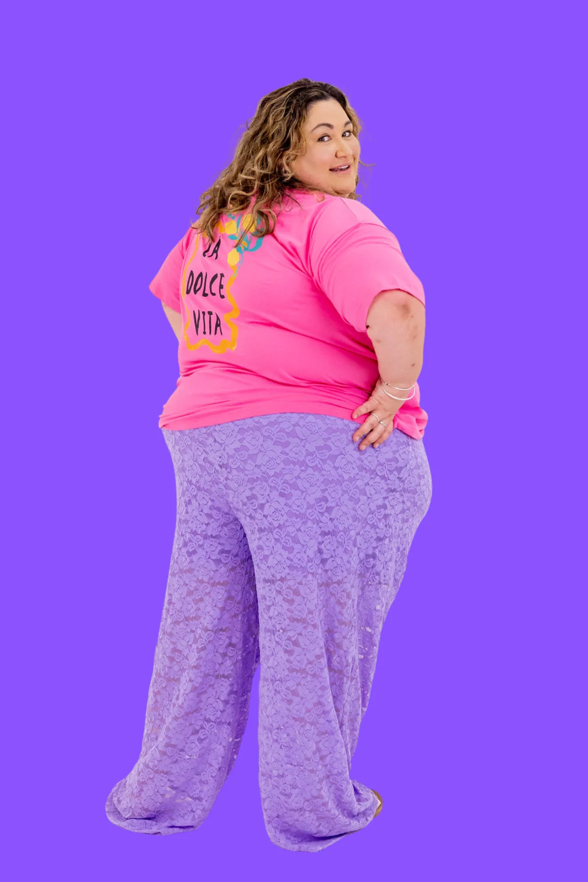 Honey Lace Pant in Lilac - Image 4