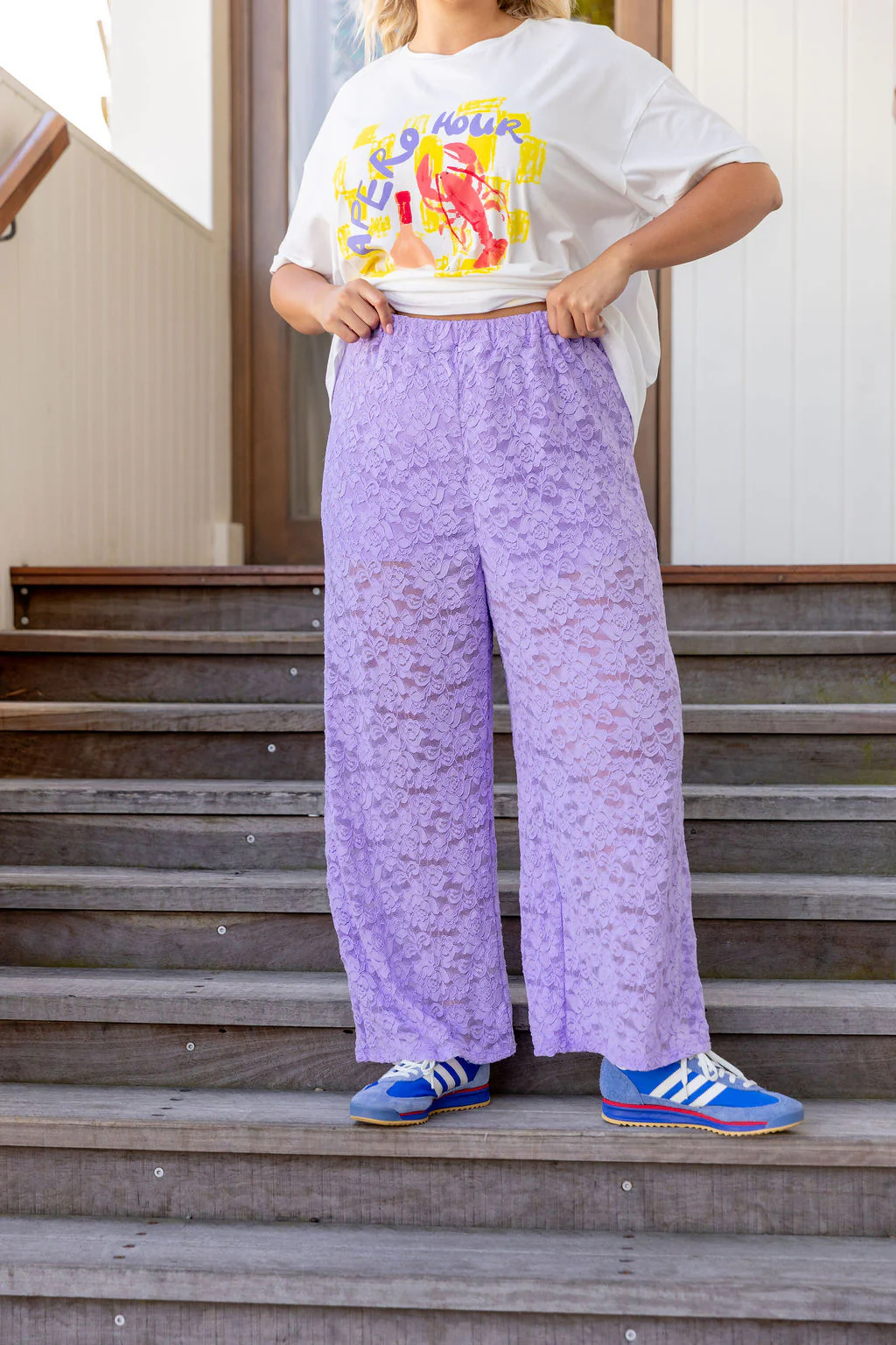 Honey Lace Pant in Lilac - Image 5