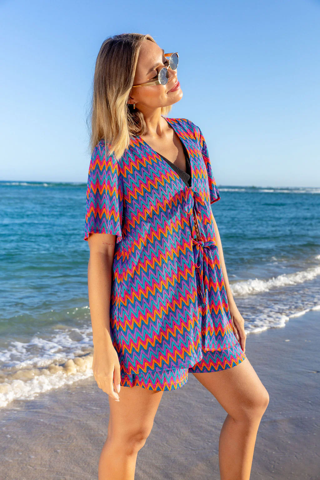 Indy Top in Chevron Rainbow - Image 11