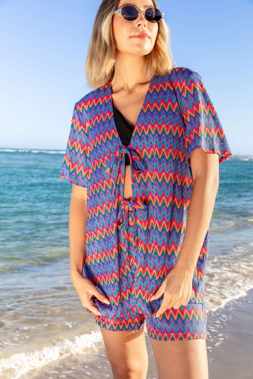 Indy Top in Chevron Rainbow - Image 6