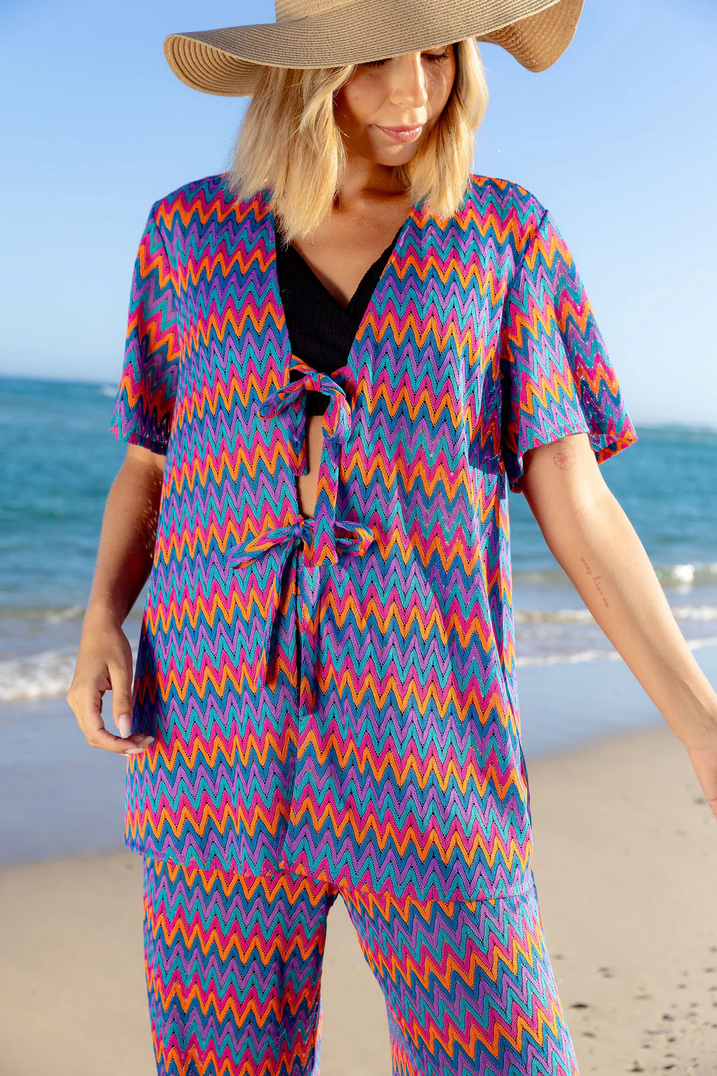 Indy Top in Chevron Rainbow - Image 9