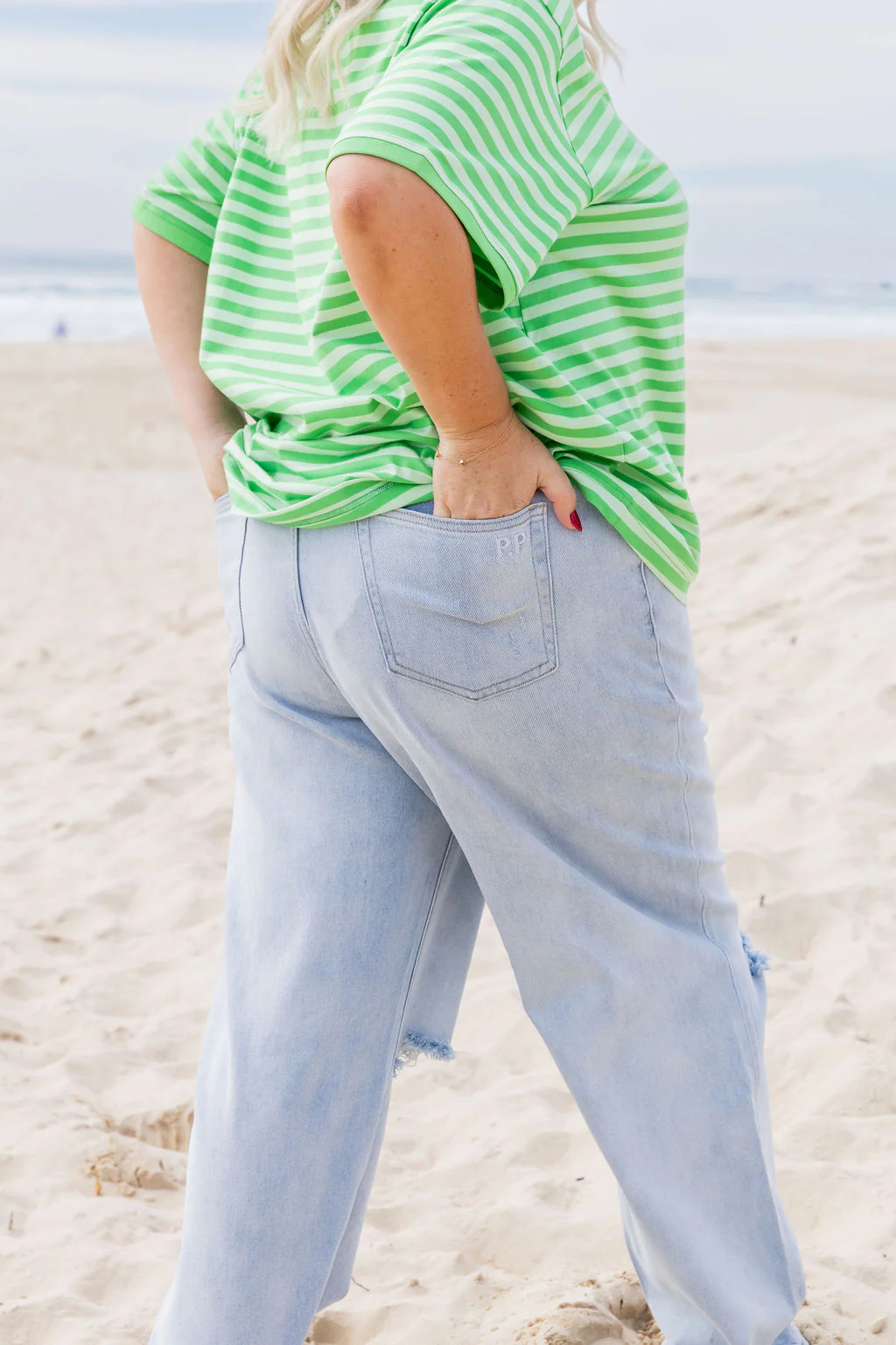 Jace Relaxed Ripped Jeans in Light Blue - Image 13