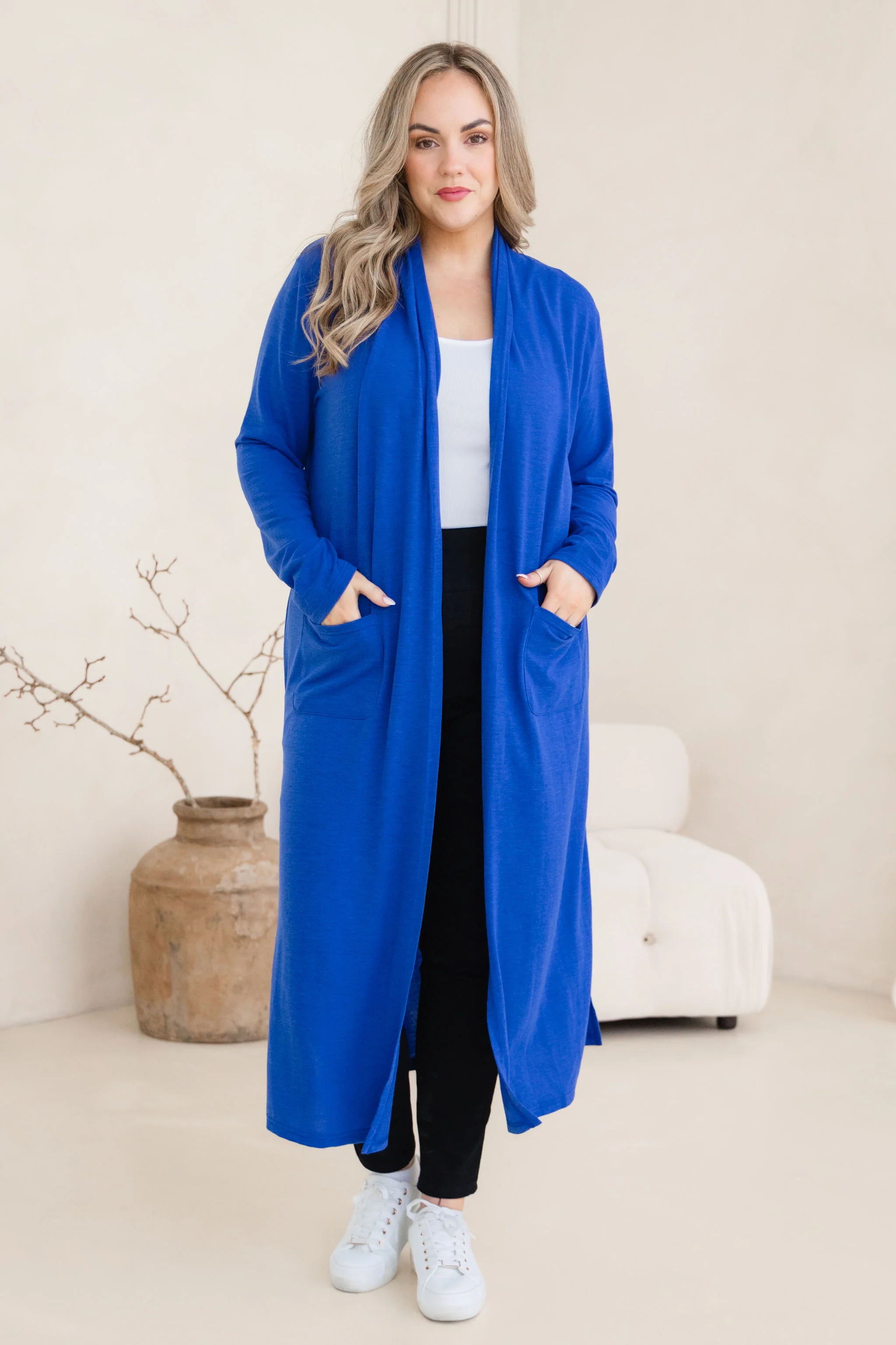 Jane Cardi Maxi Length in Cobalt - Image 6