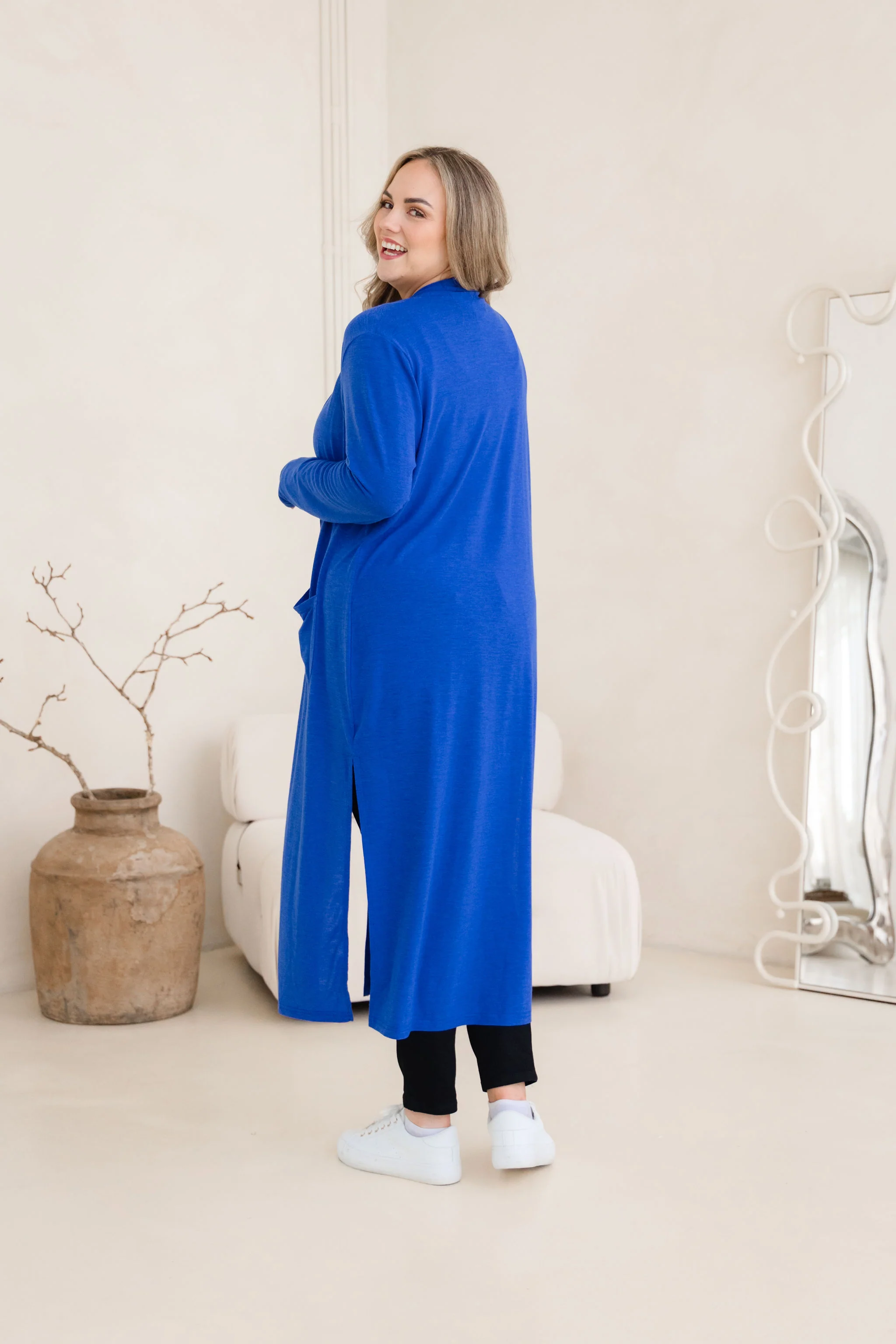Jane Cardi Maxi Length in Cobalt - Image 9
