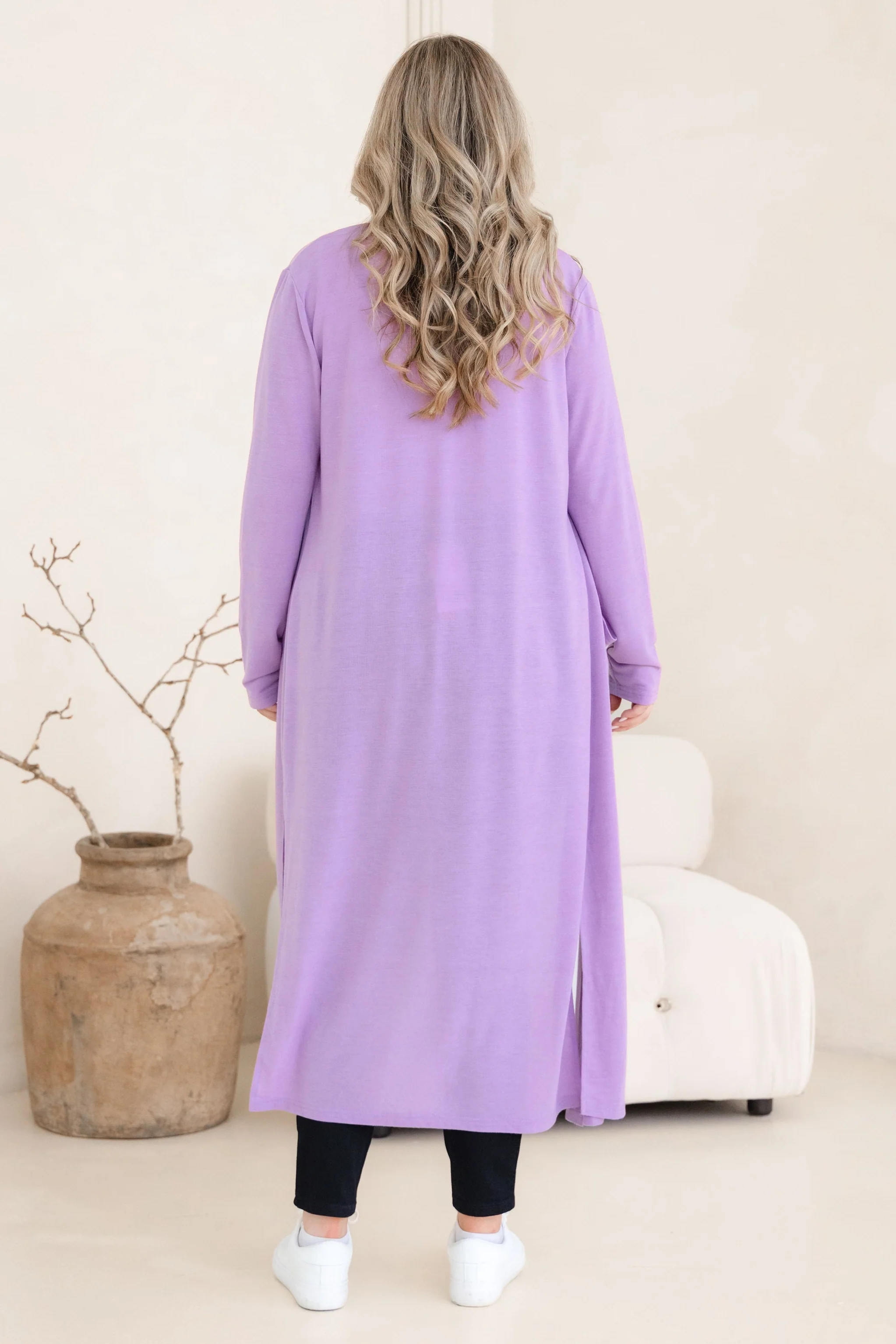 Jane Cardi Maxi Length in Lavender - Image 8