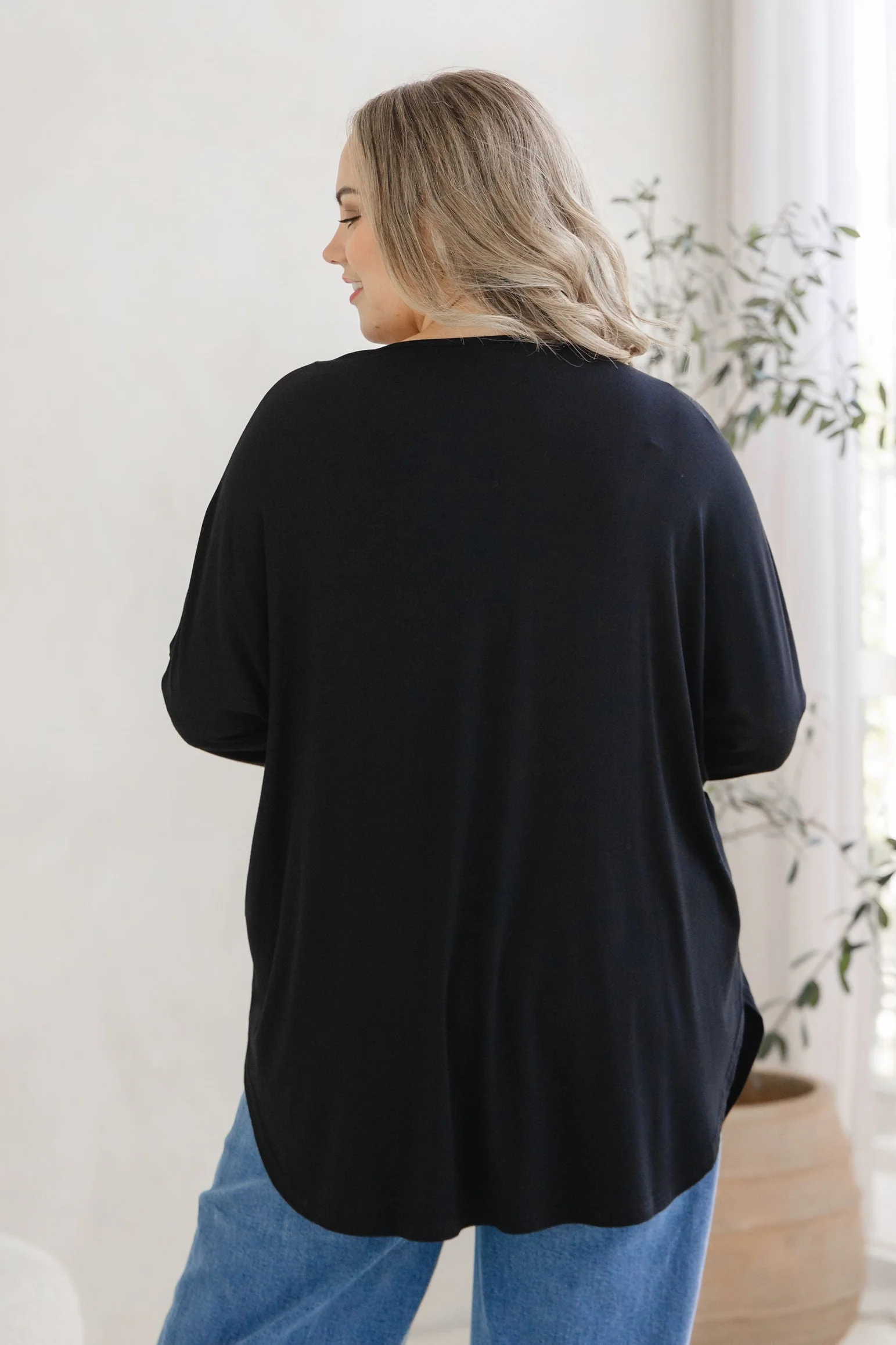 Jasper Jersey Top in Black - Image 6
