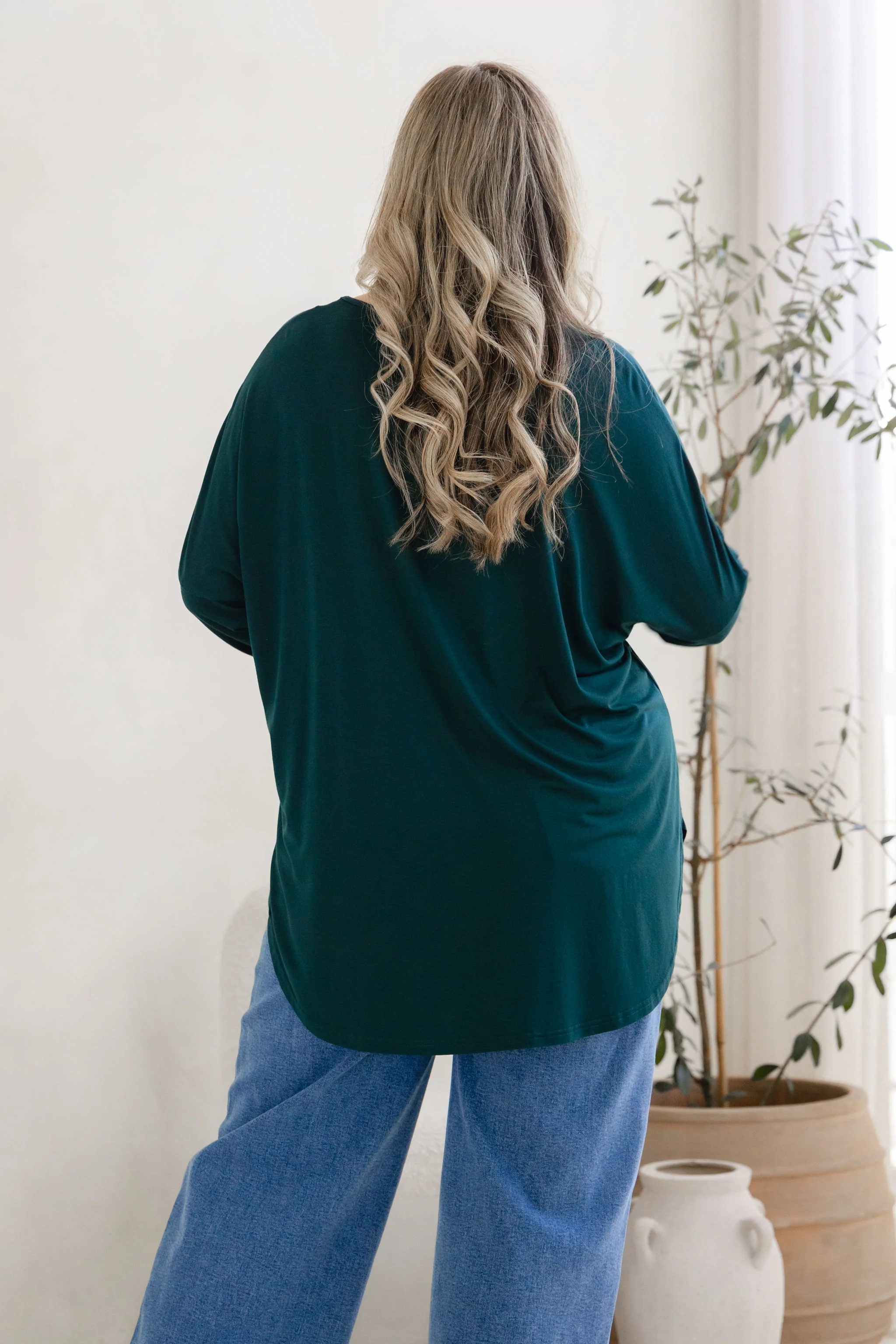Jasper Jersey Top in Emerald - Image 5